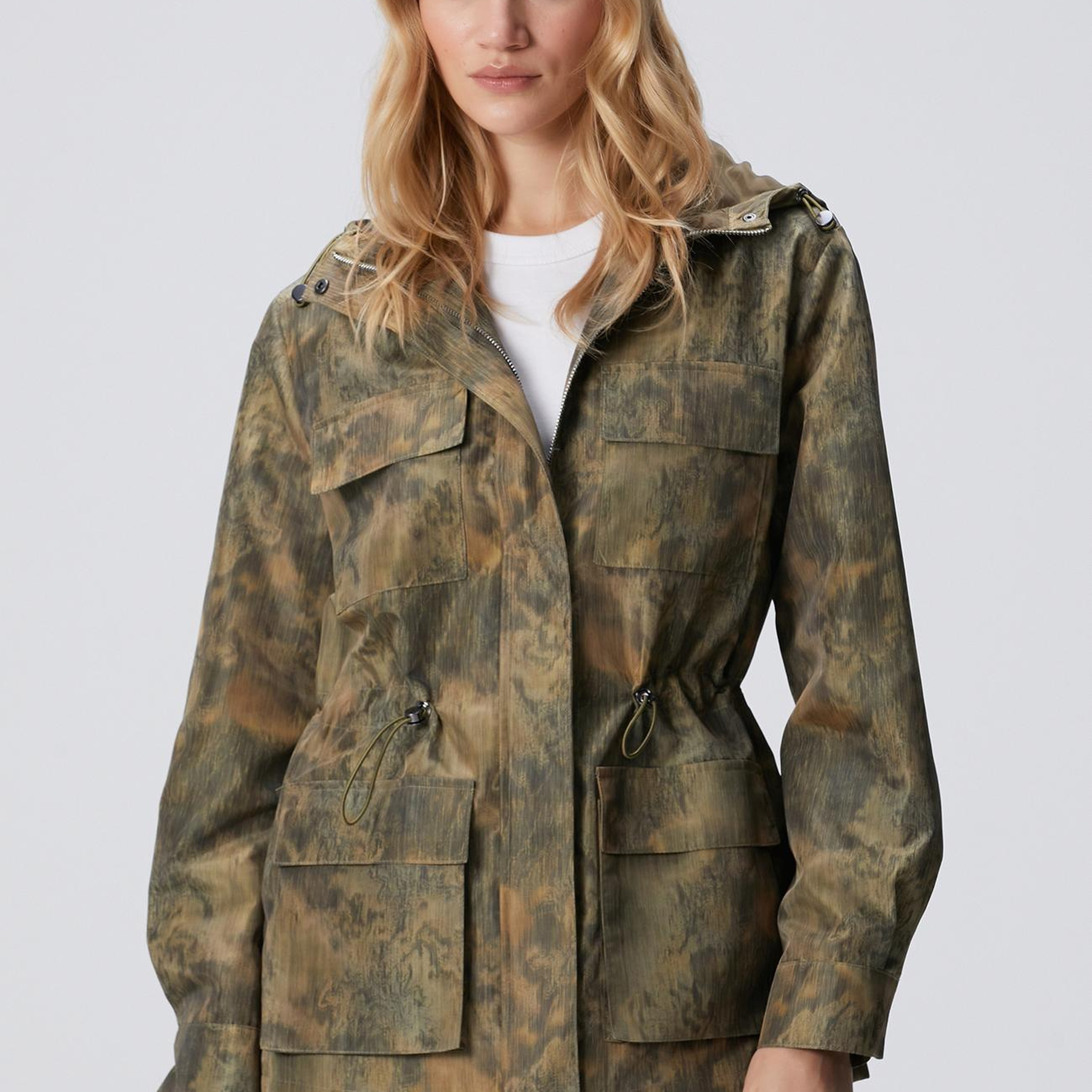 Network Kadın N-Tech Haki Desenli Mont