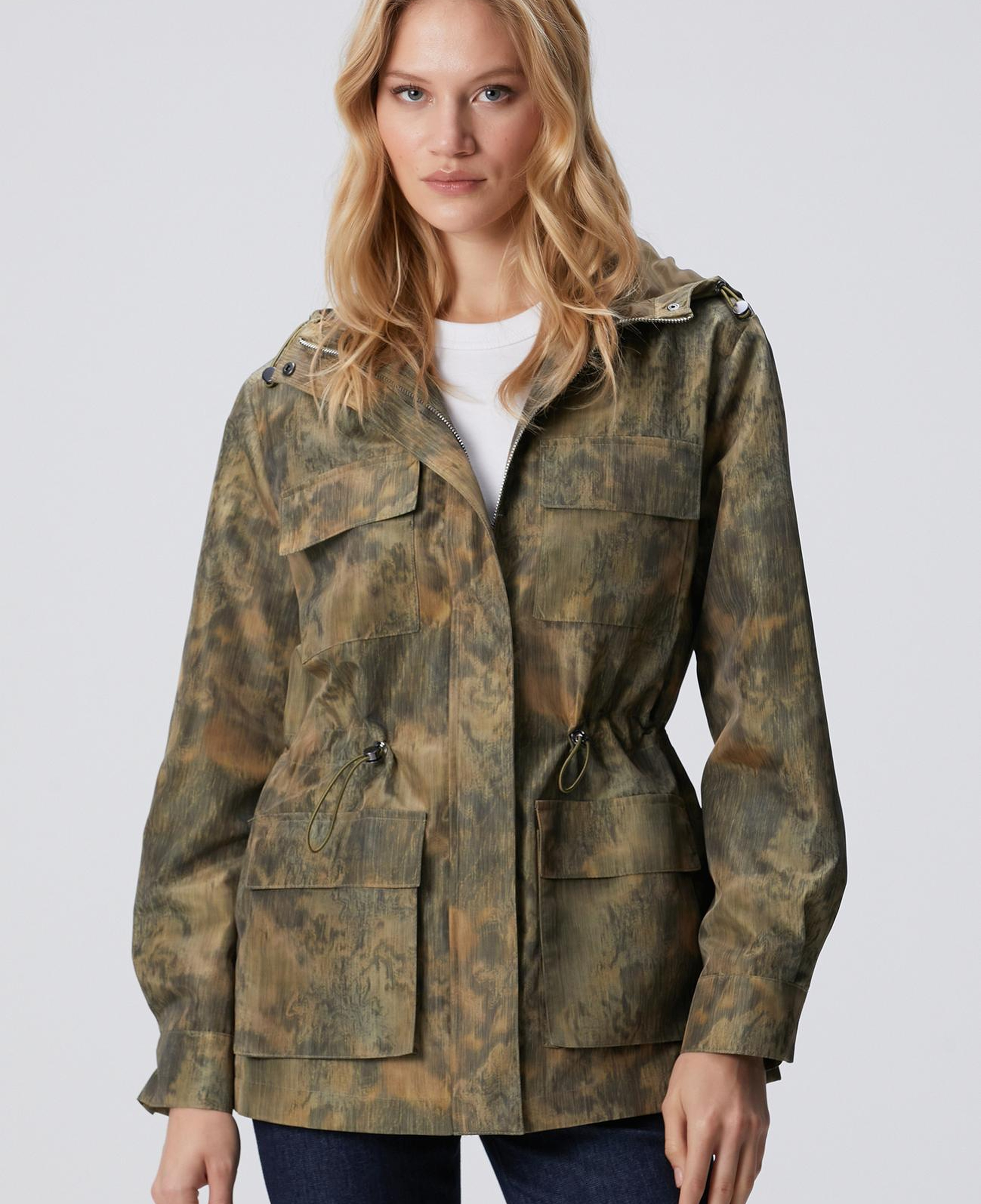 Network Kadın N-Tech Haki Desenli Mont