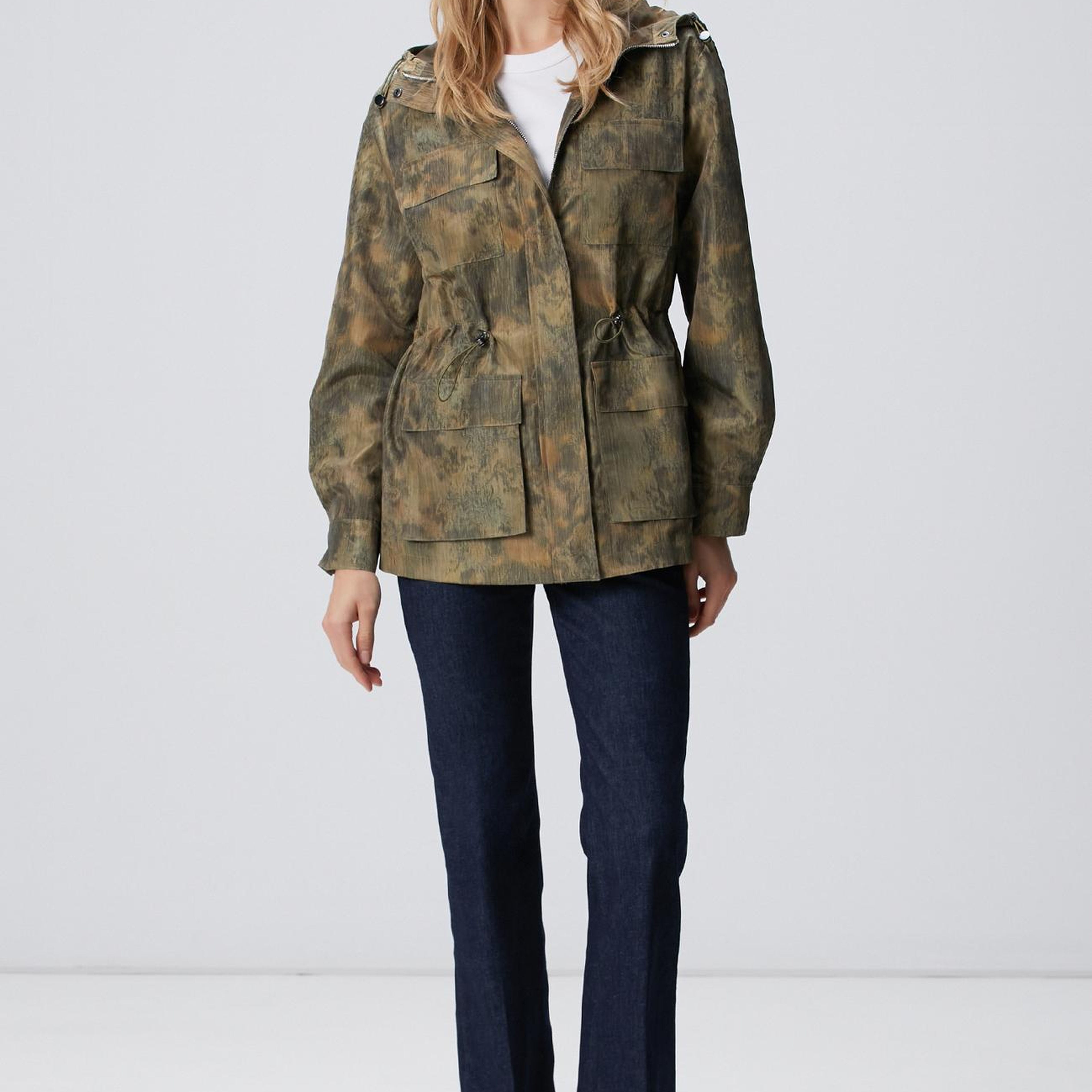 Network Kadın N-Tech Haki Desenli Mont