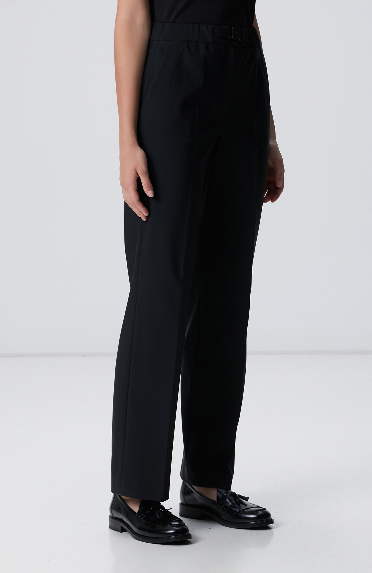 Network Kadın N-Tech Siyah Kemer Detaylı Pantolon