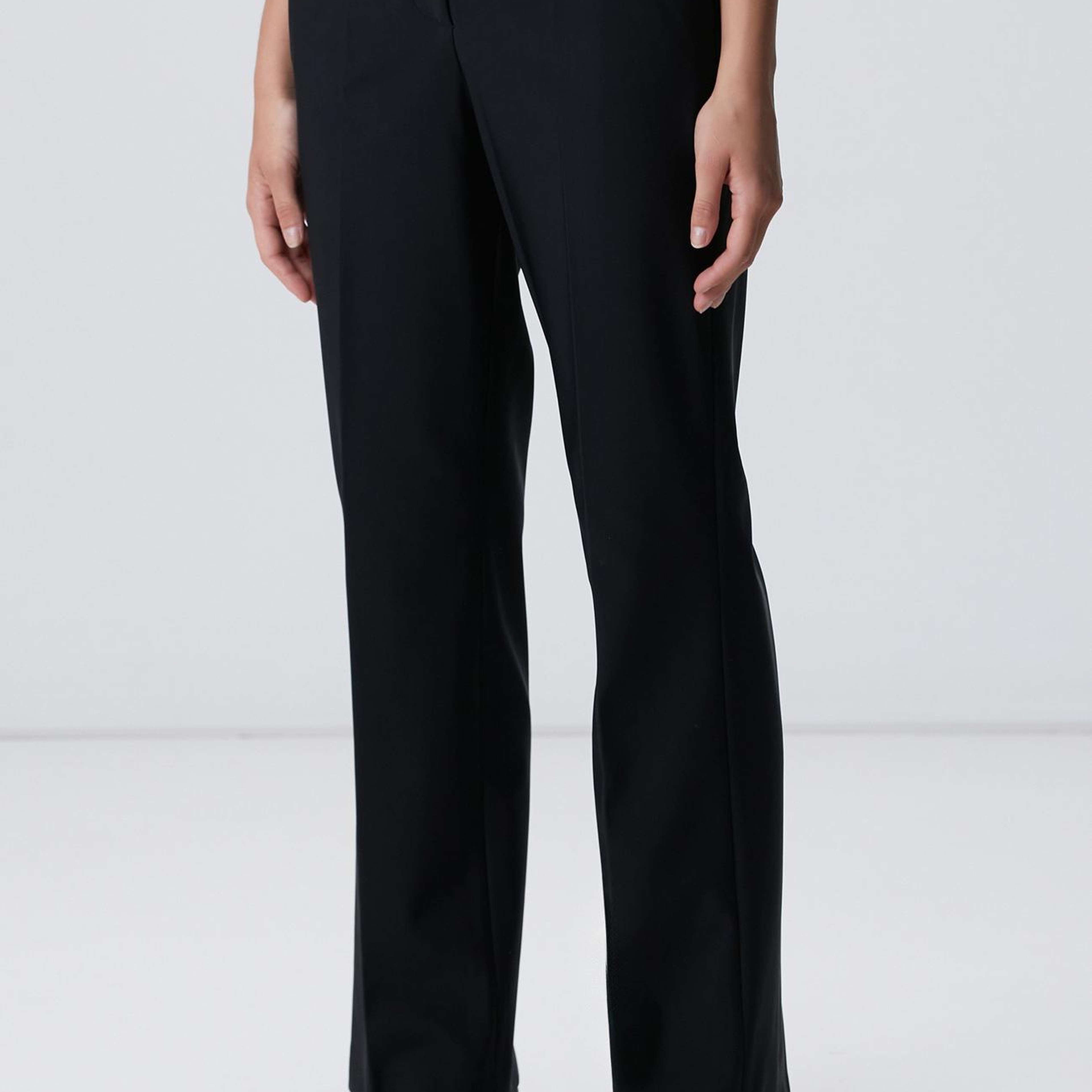 Network Kadın N-Tech Siyah Kemer Detaylı Pantolon