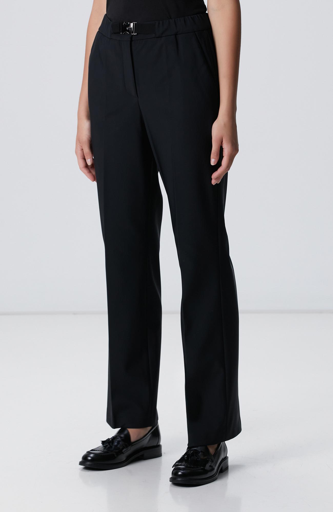 Network Kadın N-Tech Siyah Kemer Detaylı Pantolon