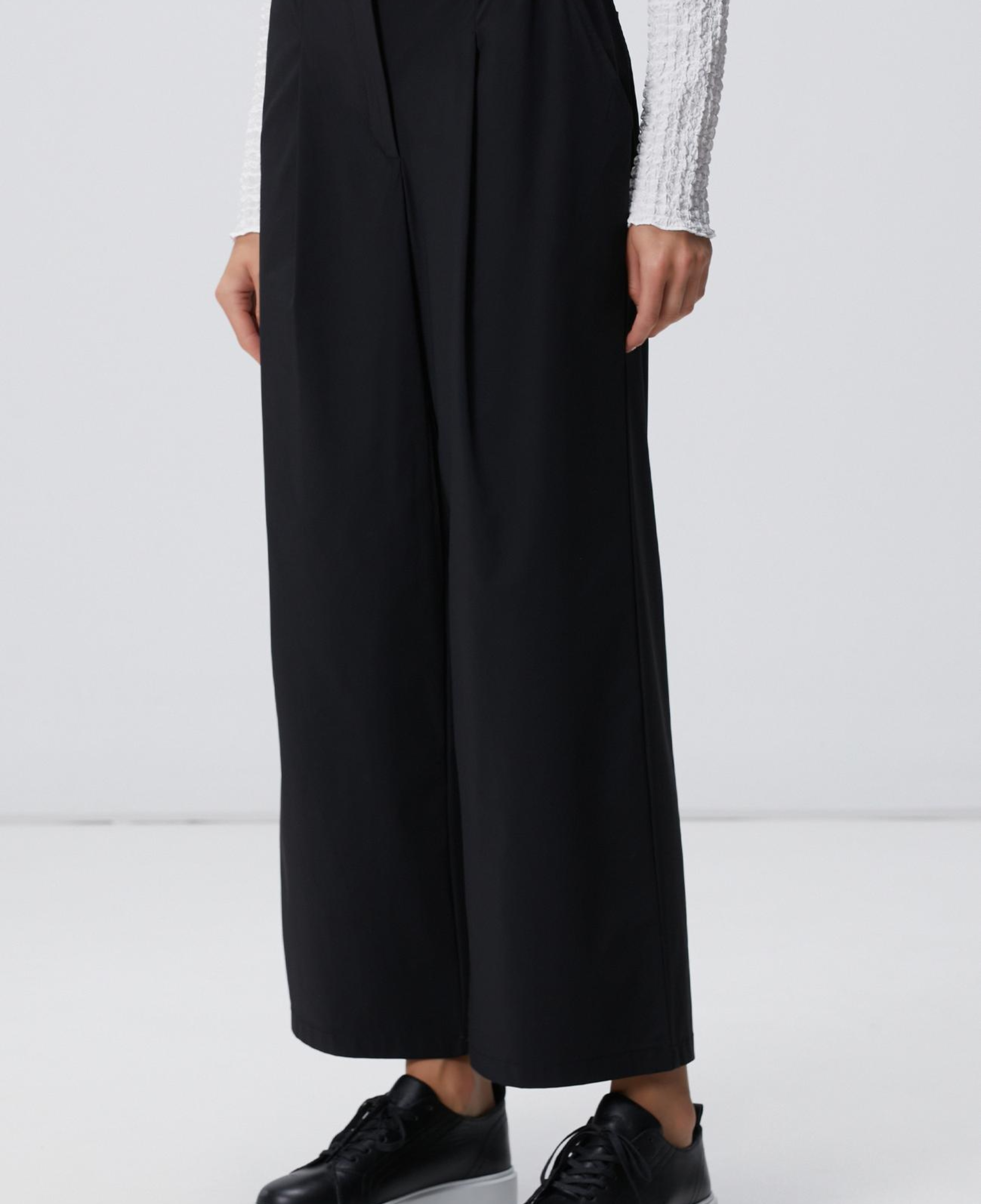 Network Kadın N-Tech Siyah Beli Lastikli Pantolon