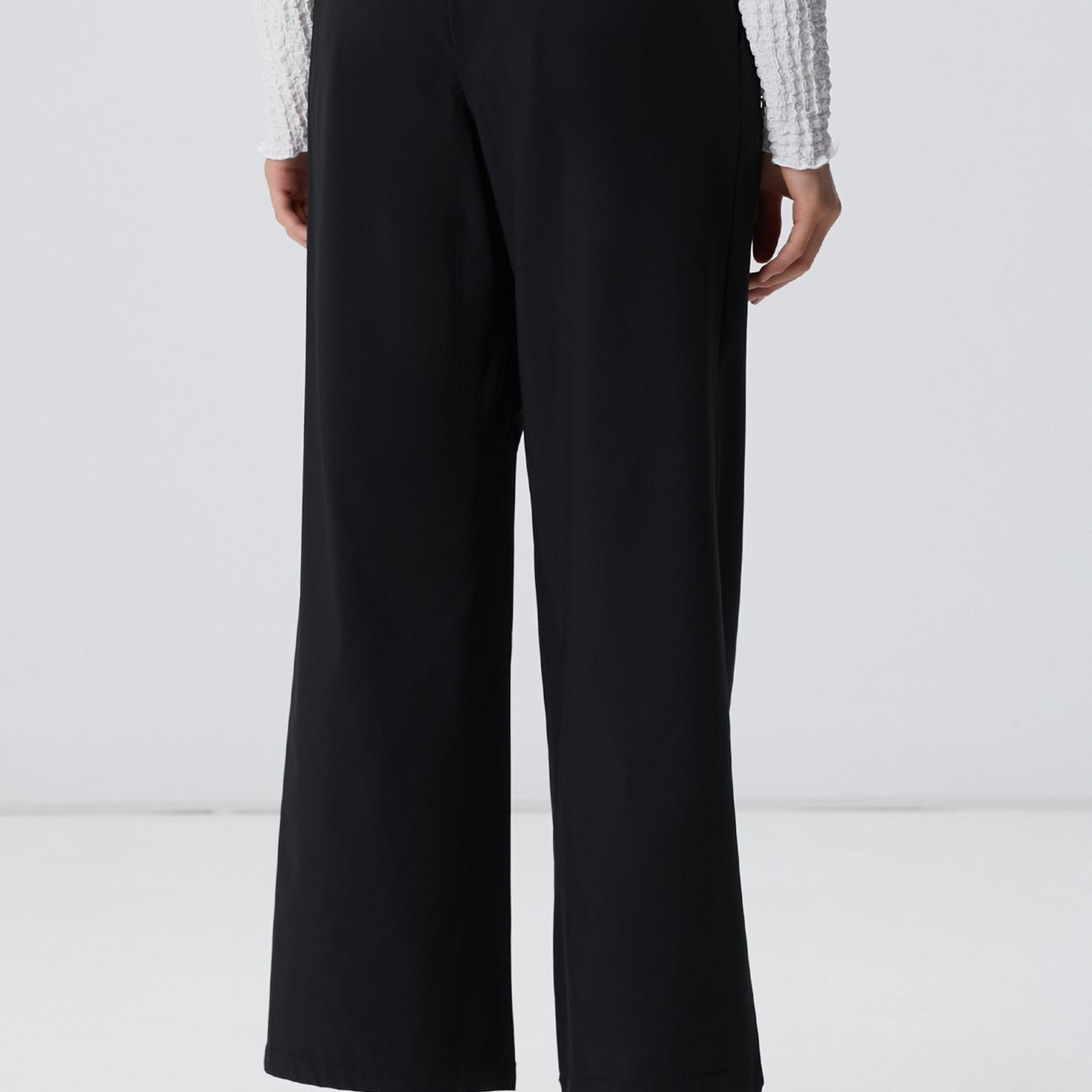 Network Kadın N-Tech Siyah Beli Lastikli Pantolon