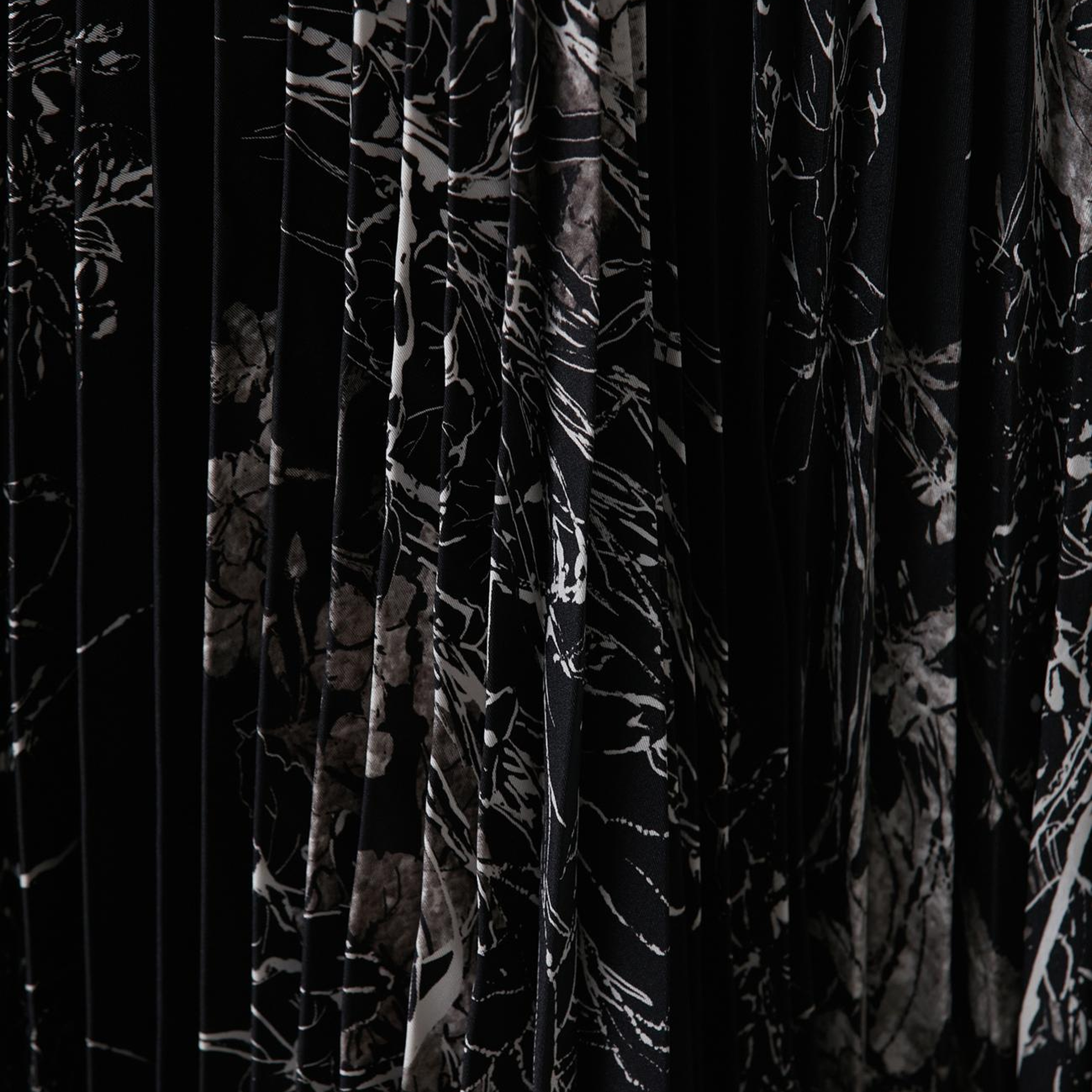 Network Kadın Siyah Kırık Beyaz Midi Etek