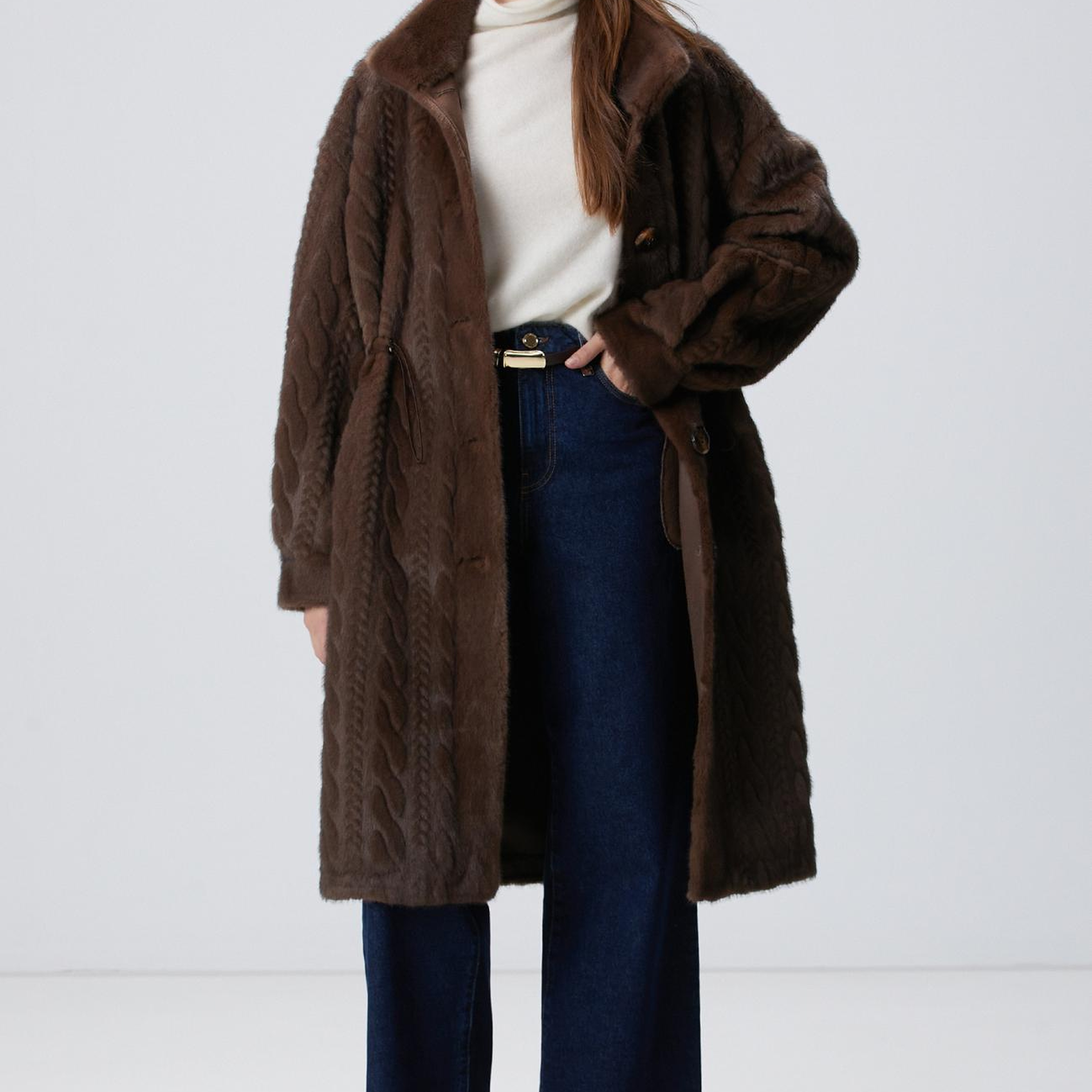 Network Kadın Koyu Lacivert Yüksek Bel Denim Pantolon