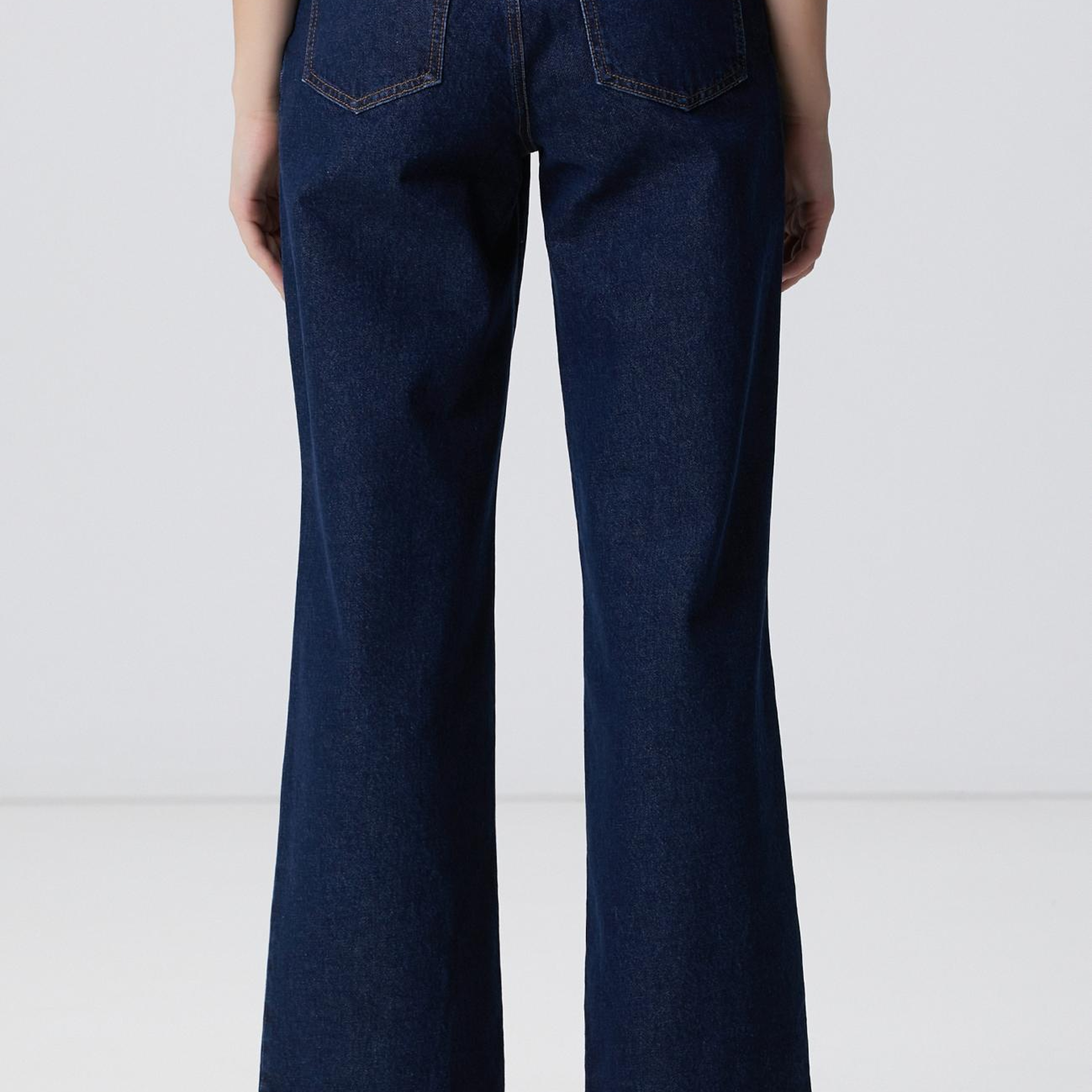 Network Kadın Koyu Lacivert Yüksek Bel Denim Pantolon