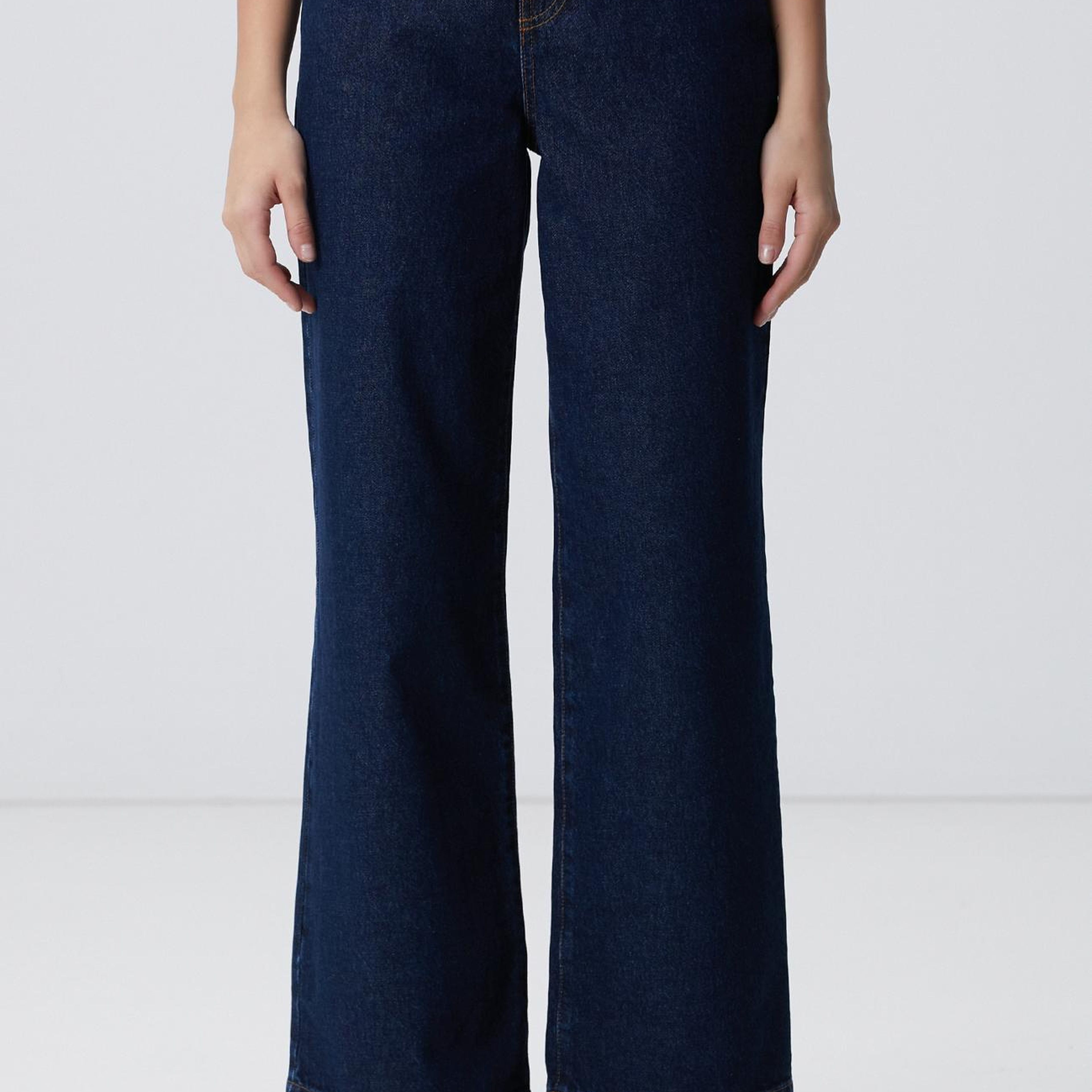 Network Kadın Koyu Lacivert Yüksek Bel Denim Pantolon