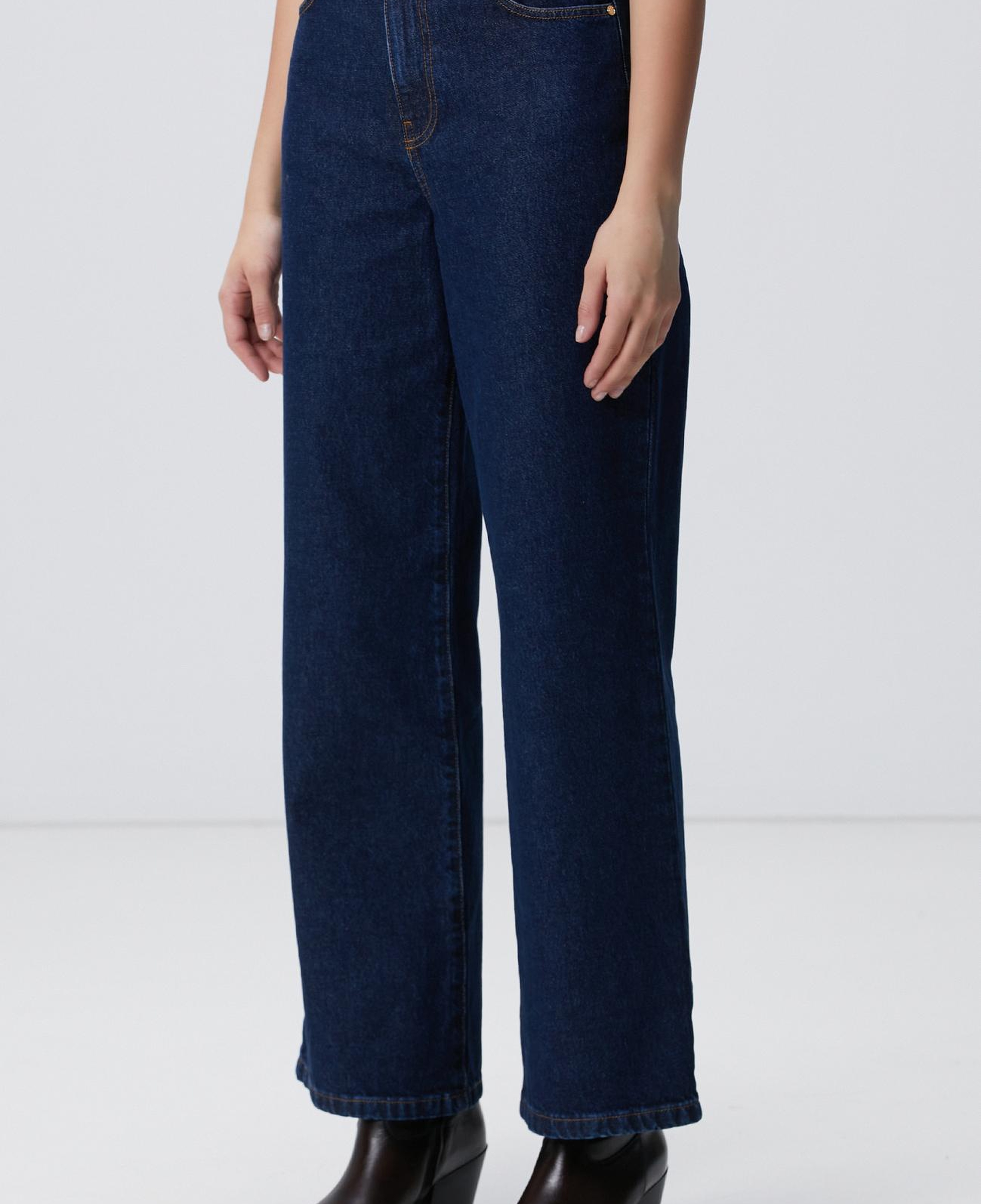 Network Kadın Koyu Lacivert Yüksek Bel Denim Pantolon