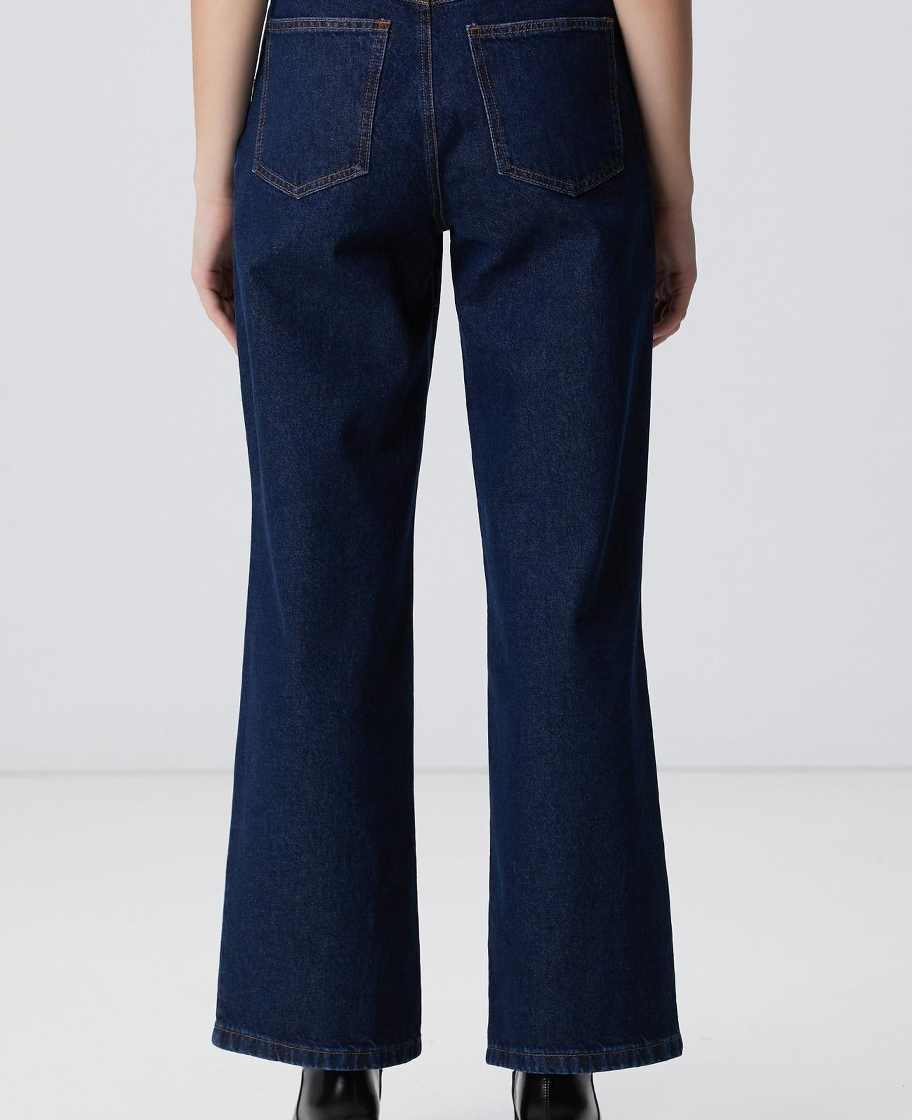 Network Kadın Koyu Lacivert Yüksek Bel Denim Pantolon