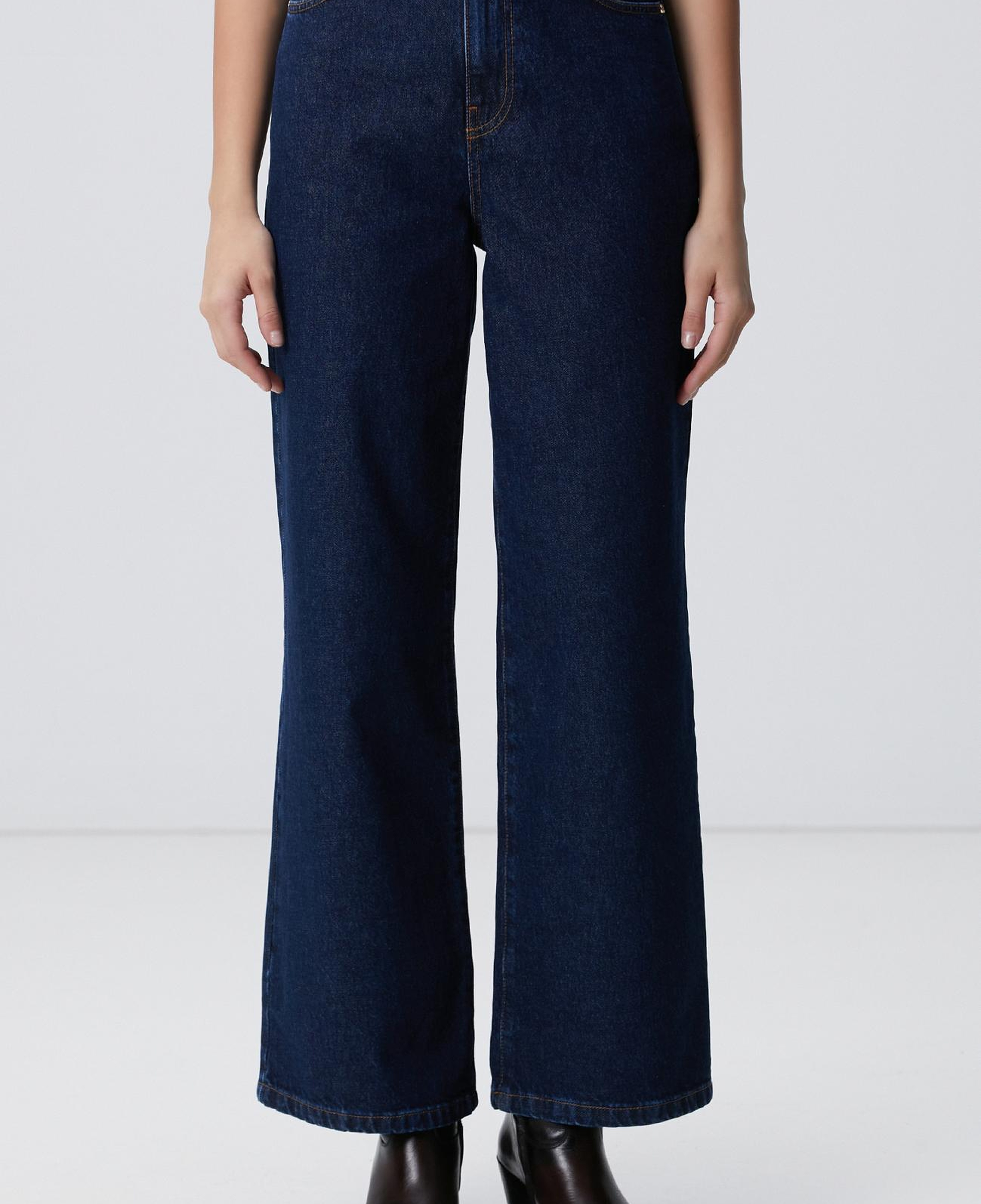 Network Kadın Koyu Lacivert Yüksek Bel Denim Pantolon