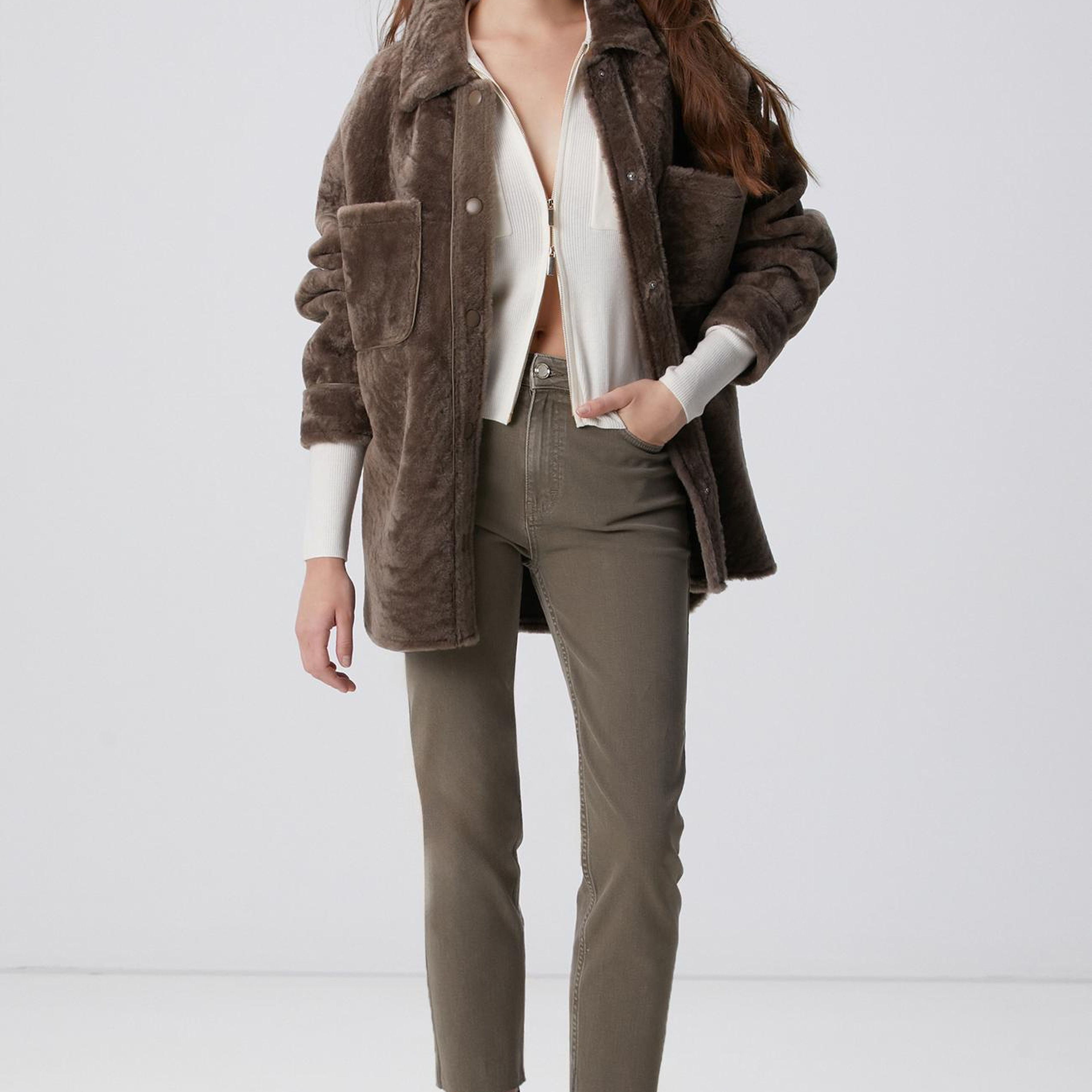 Network Kadın Haki Denim Pantolon