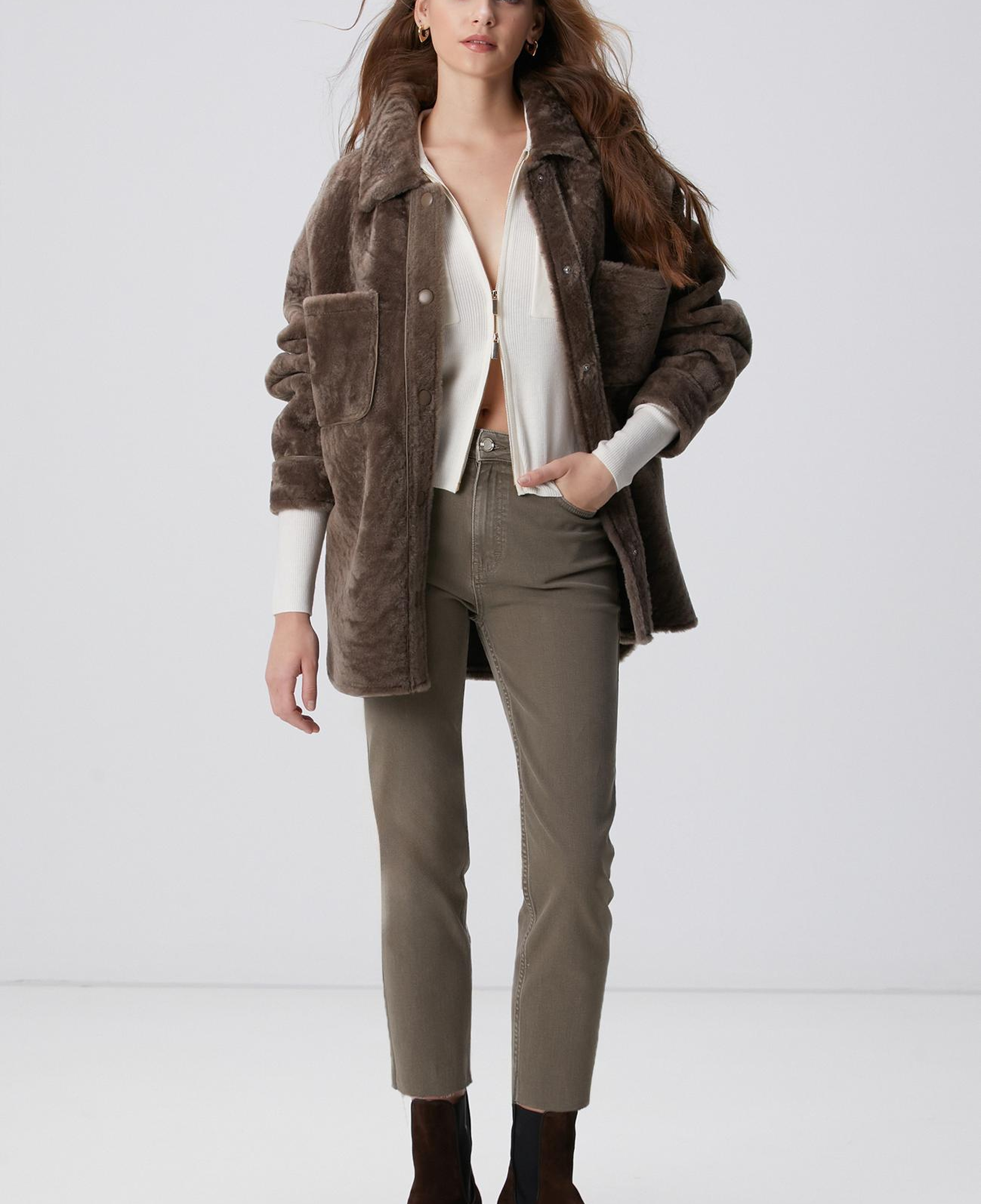 Network Kadın Haki Denim Pantolon