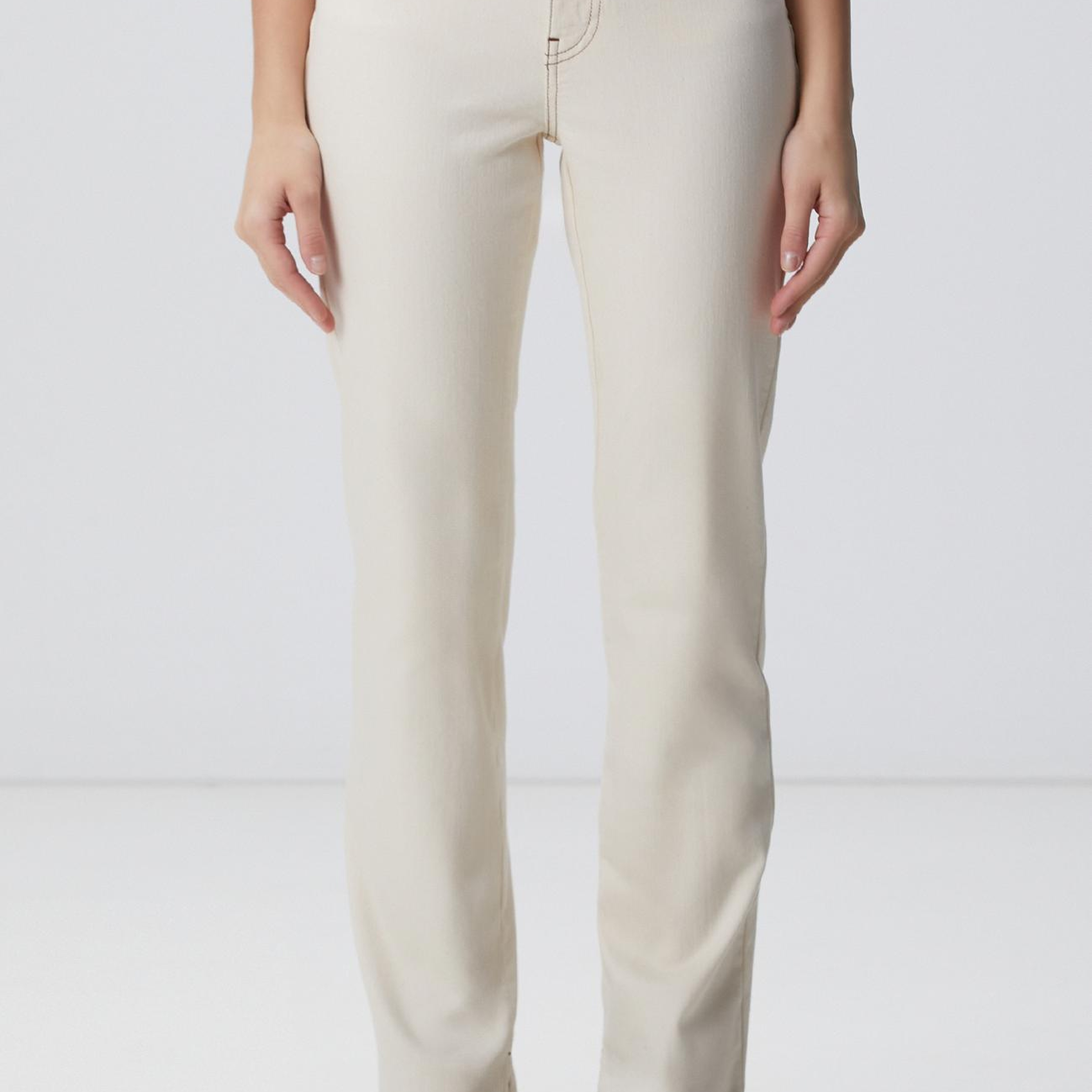 Network Kadın Naturel Aksesuarlı Denim Pantolon