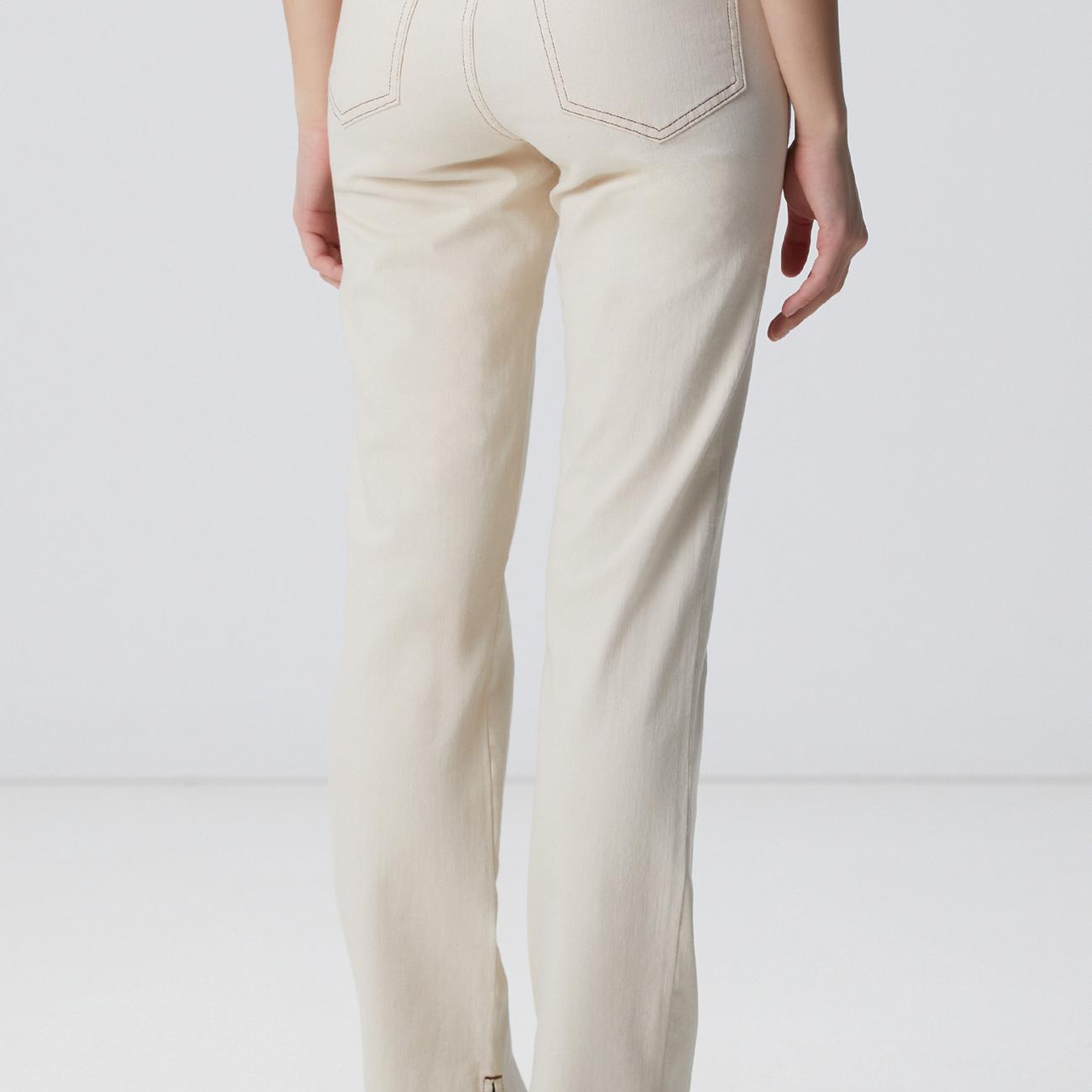 Network Kadın Naturel Aksesuarlı Denim Pantolon