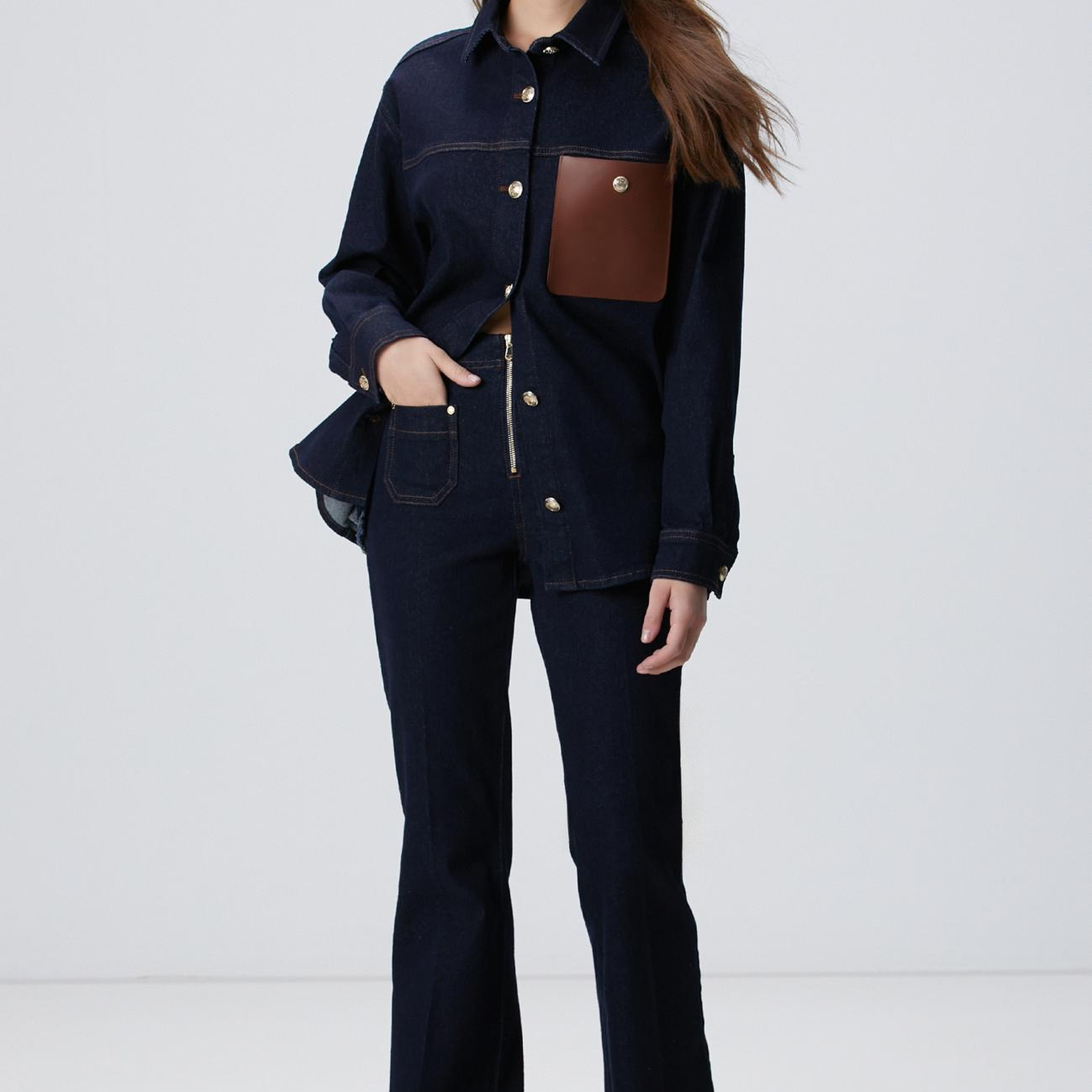 Network Kadın Lacivert Denim Pantolon