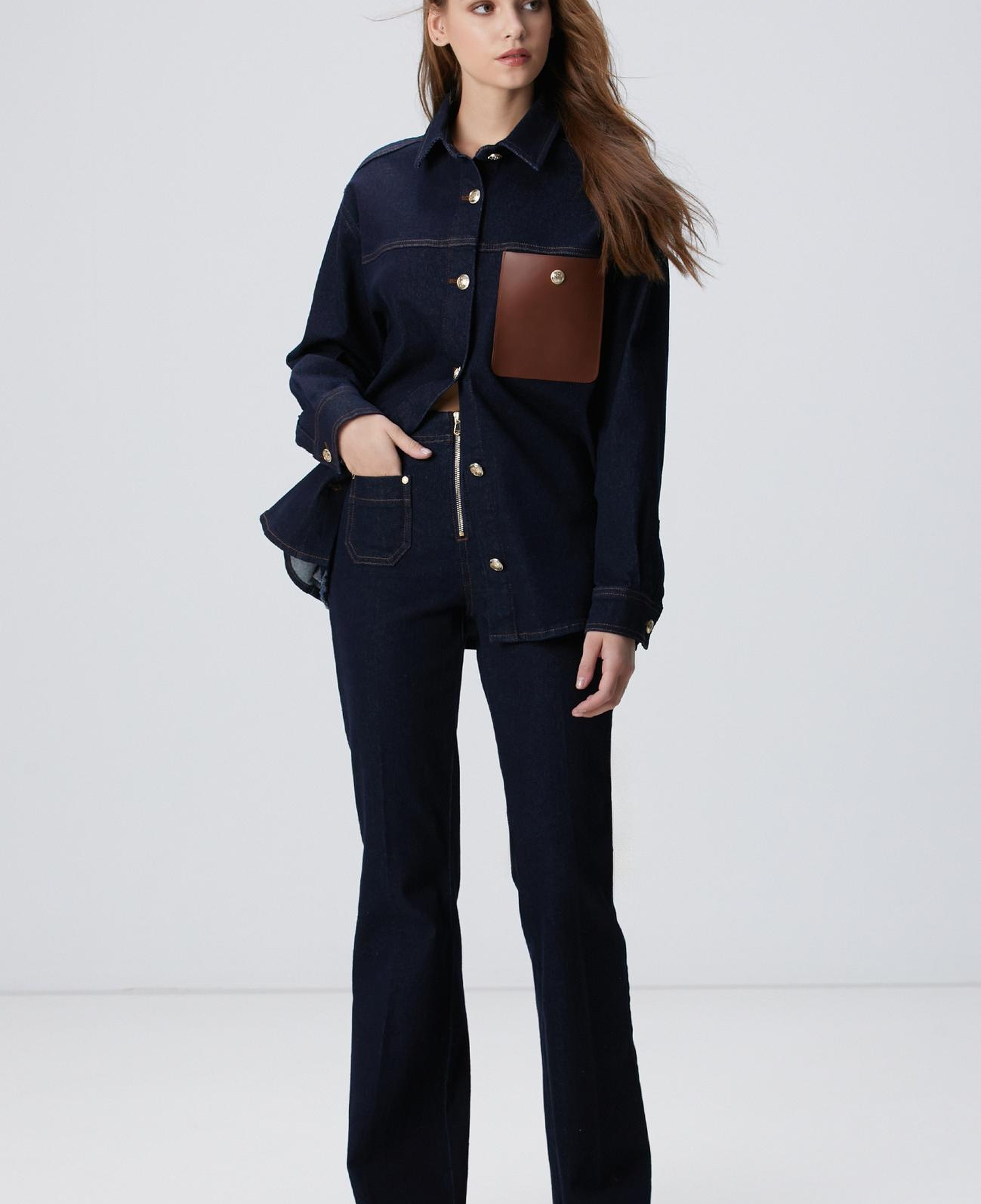 Network Kadın Lacivert Denim Pantolon