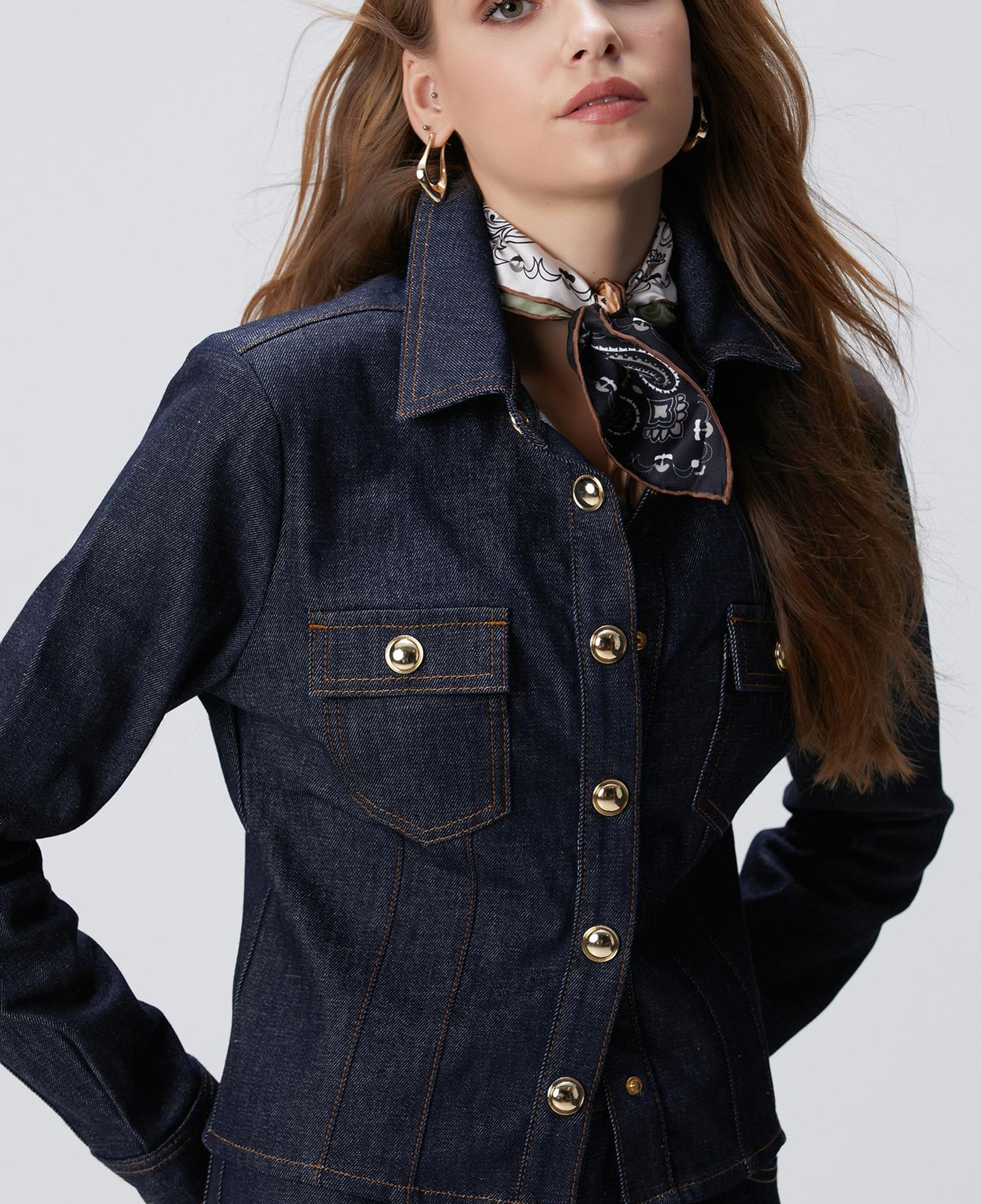 Network Kadın Lacivert Denim Ceket