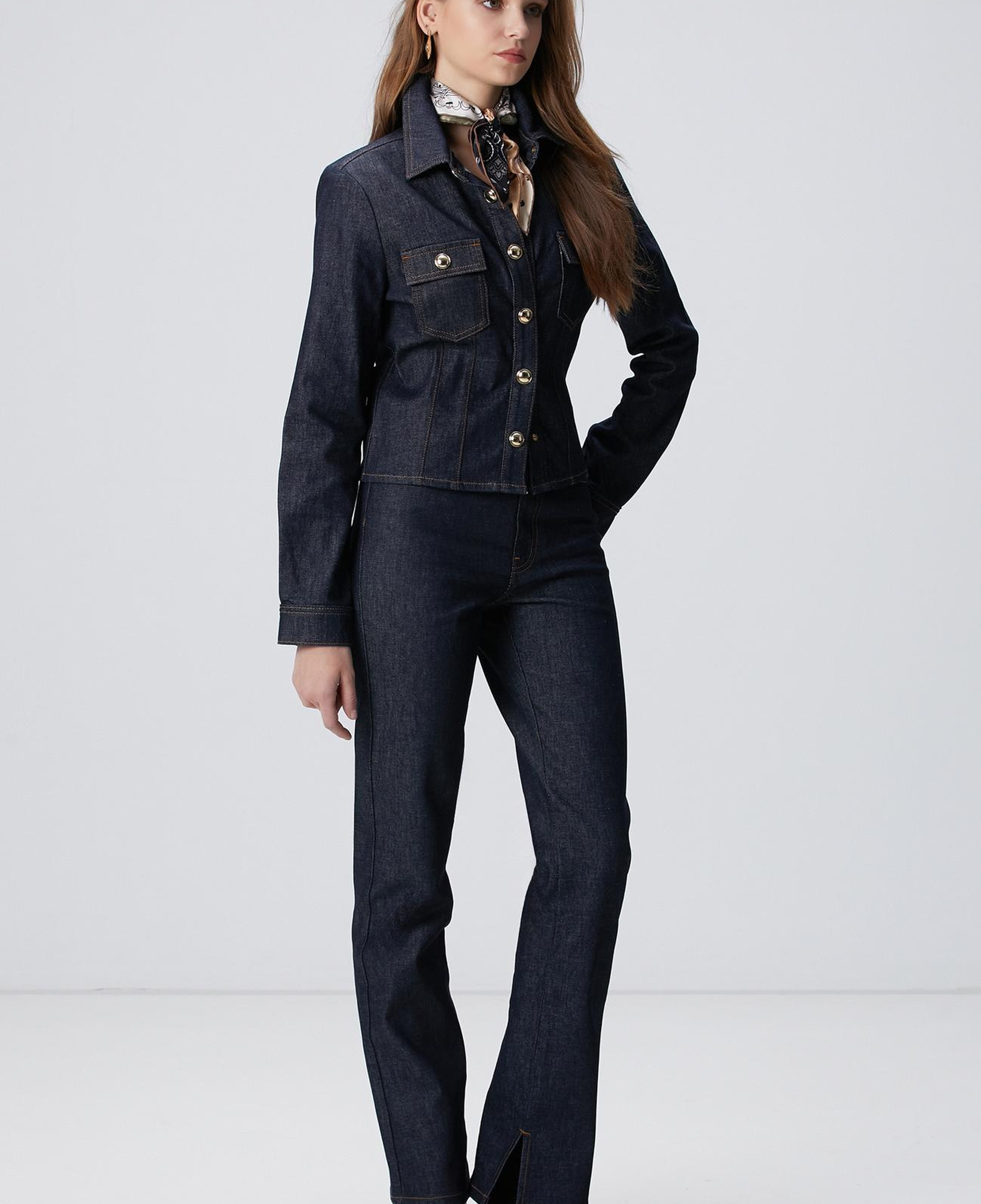 Network Kadın Lacivert Denim Ceket