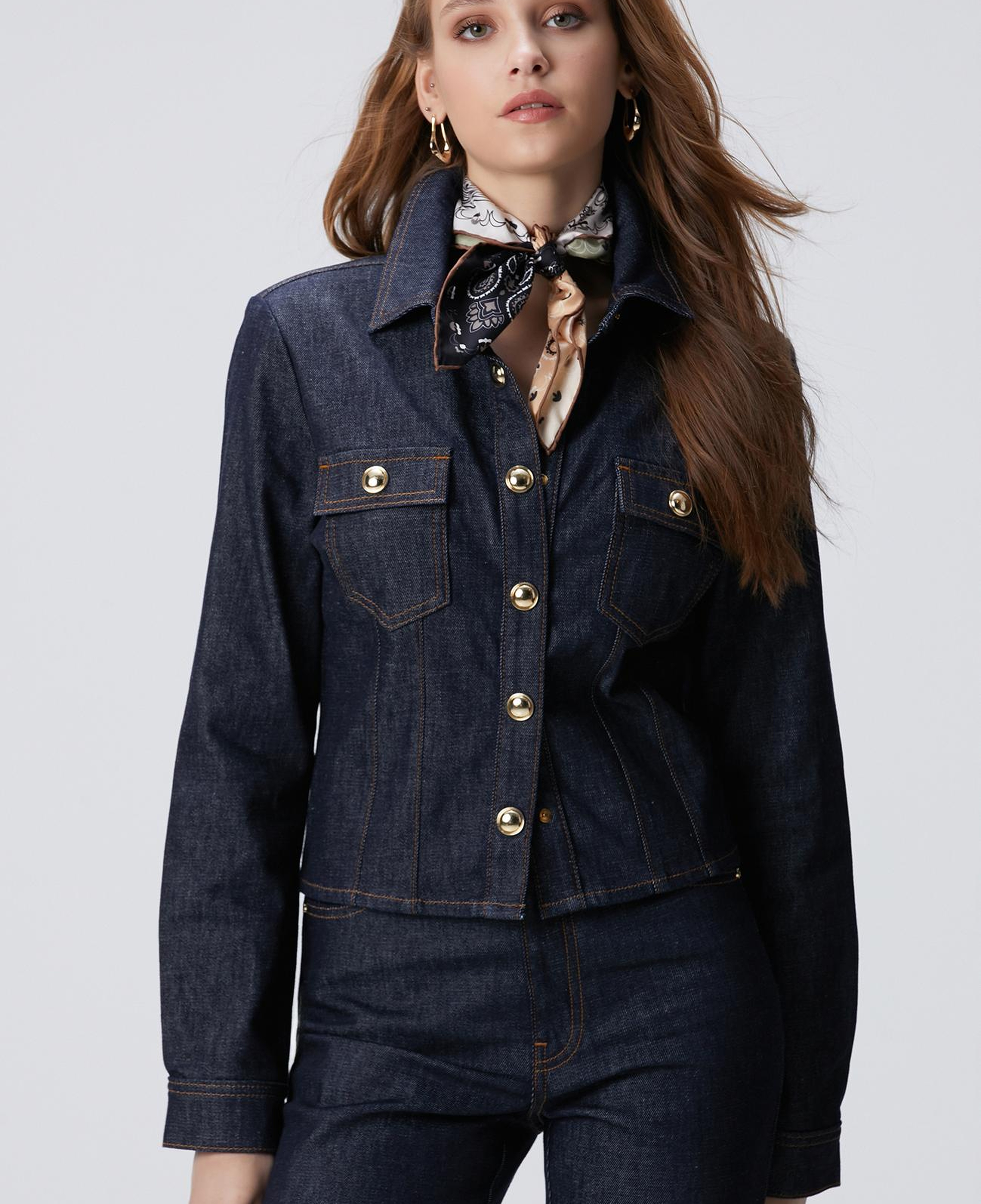 Network Kadın Lacivert Denim Ceket