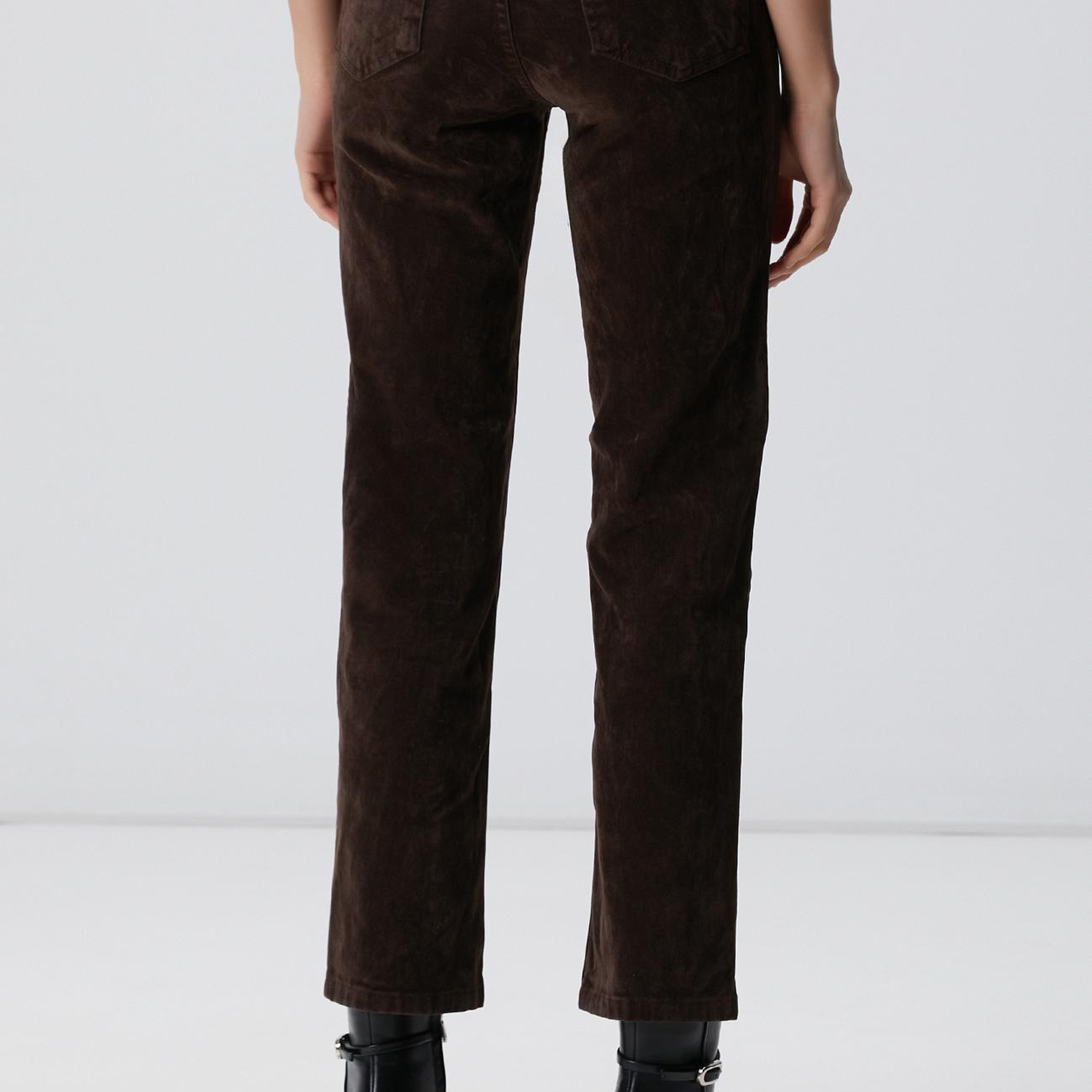 Network Kadın Koyu Kahverengi Denim Pantolon