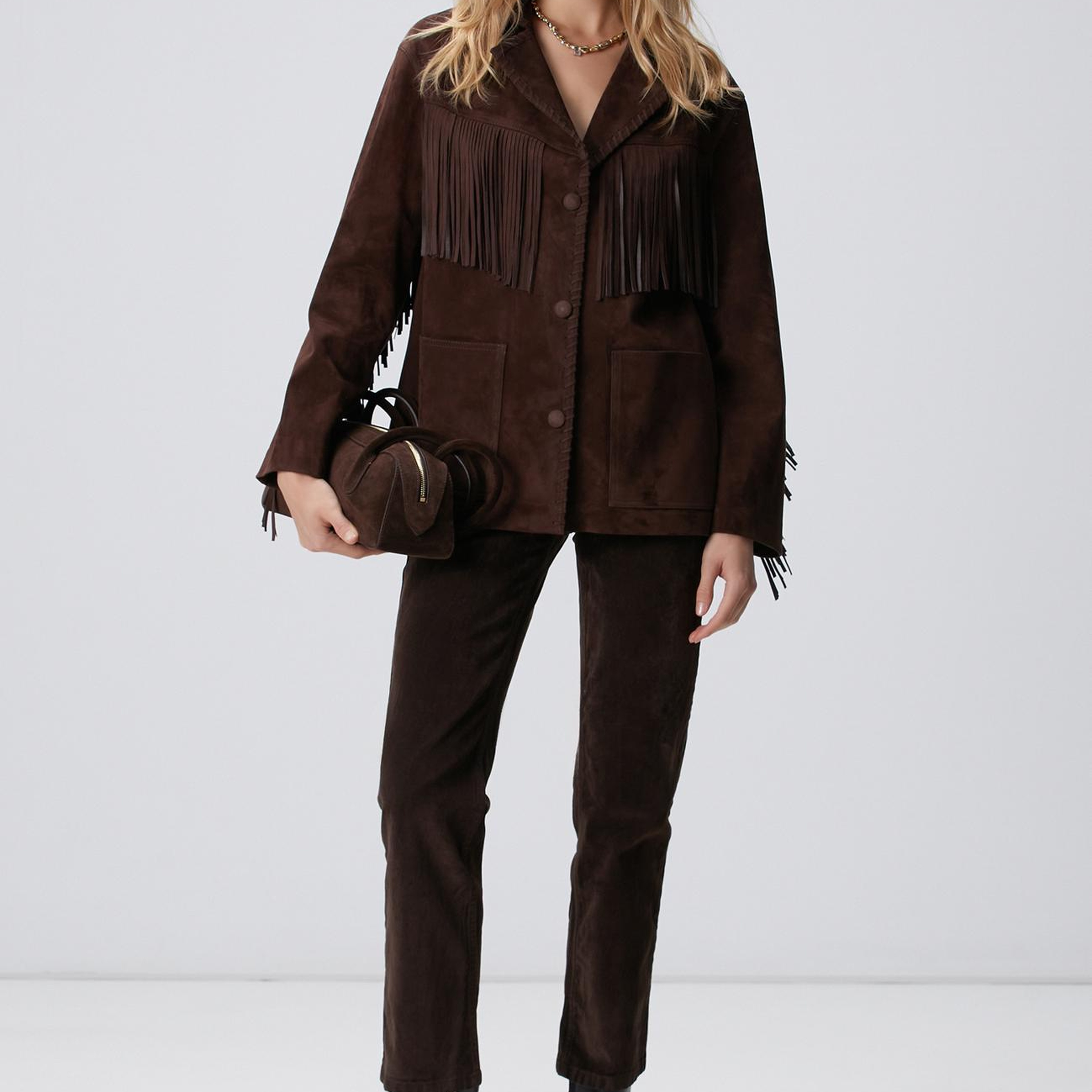 Network Kadın Koyu Kahverengi Denim Pantolon