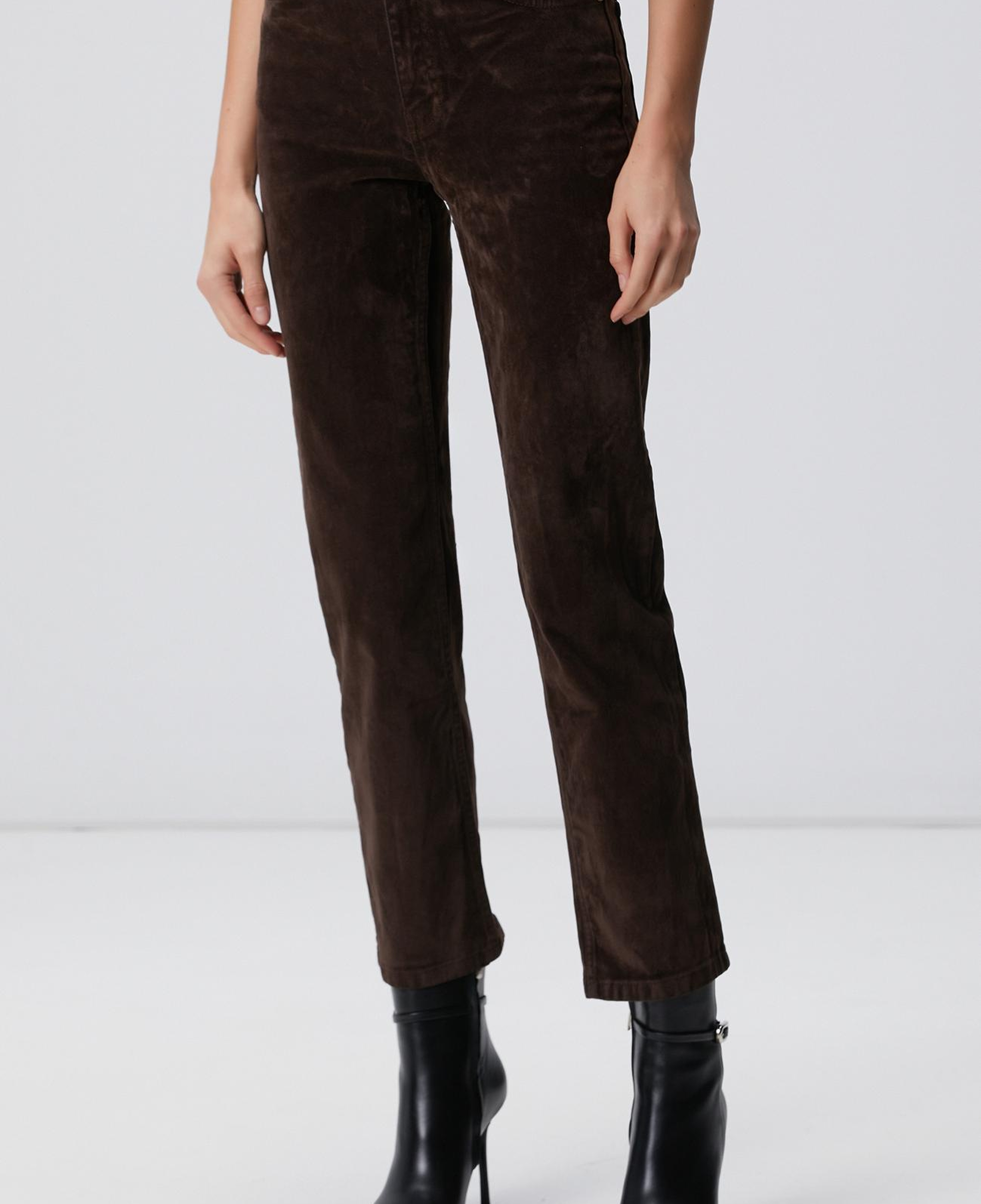 Network Kadın Koyu Kahverengi Denim Pantolon