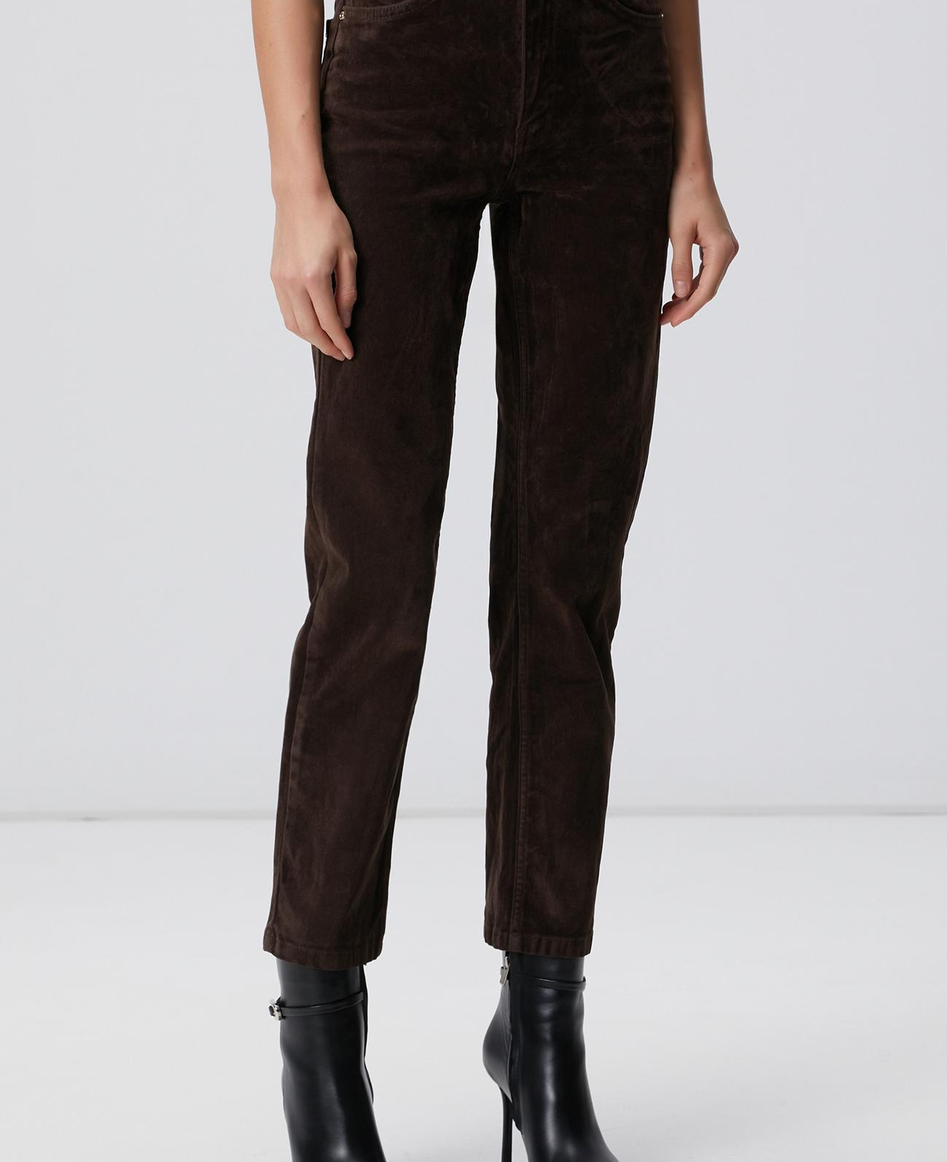 Network Kadın Koyu Kahverengi Denim Pantolon