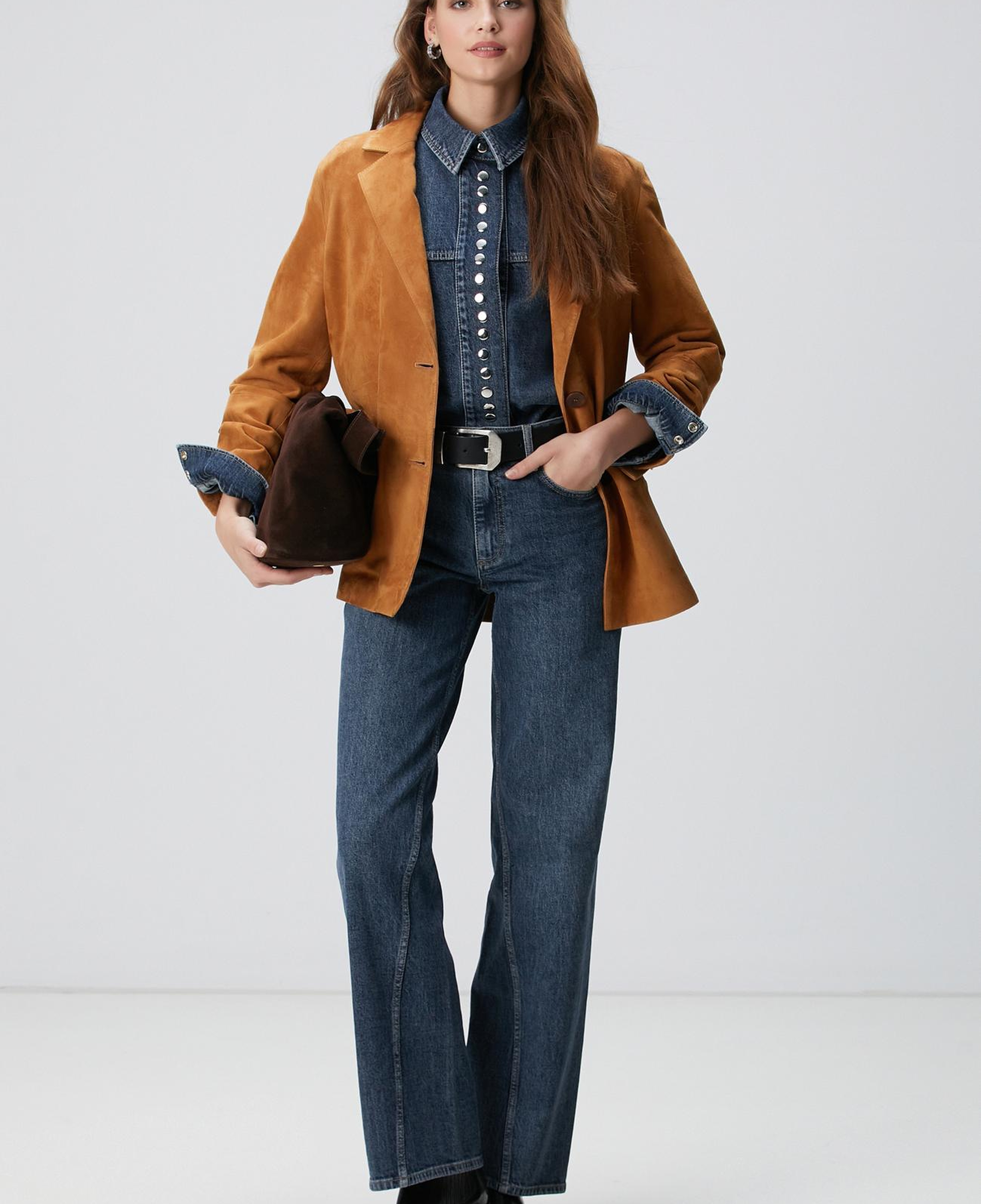 Network Kadın İndigo Straight Kalıp Denim Pantolon