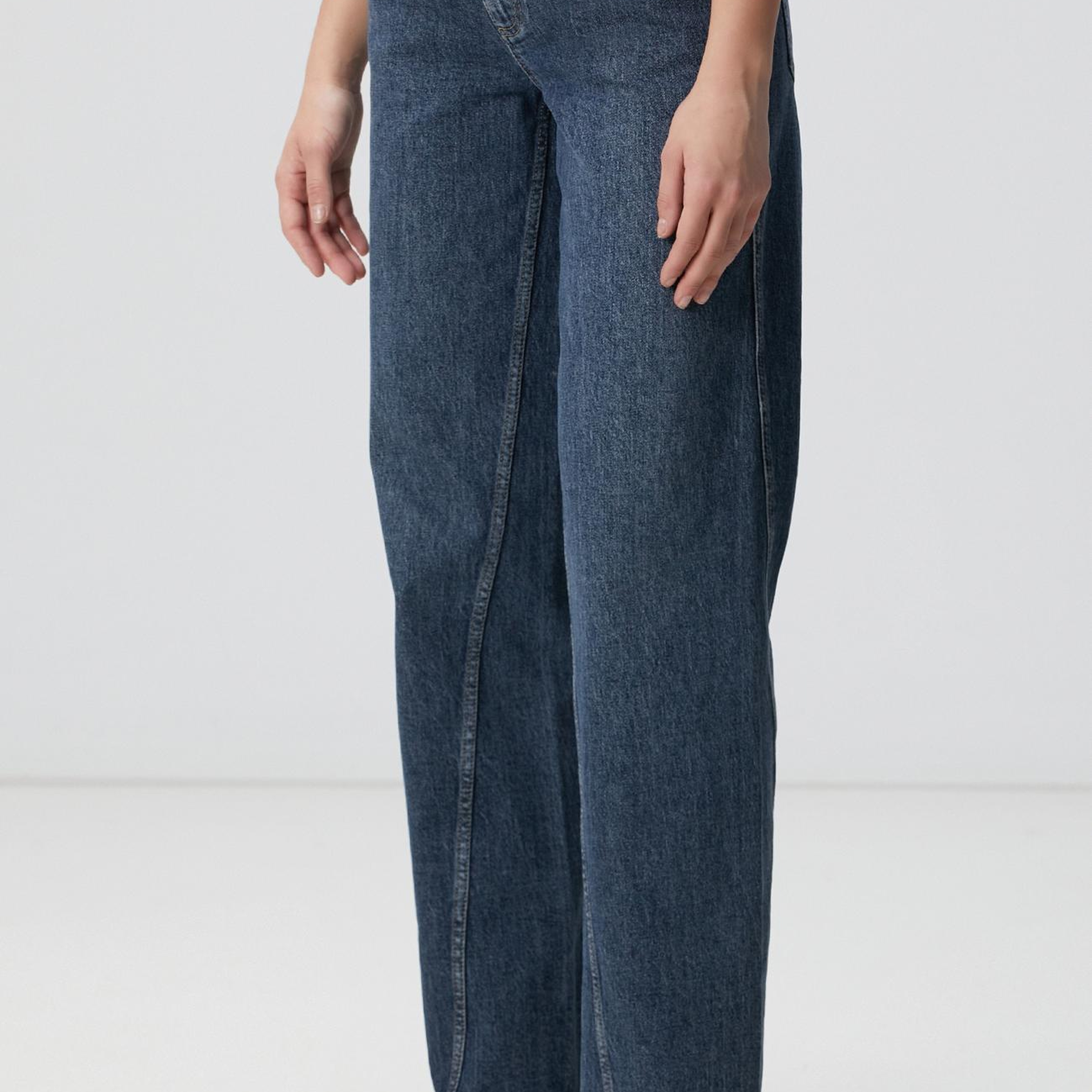 Network Kadın İndigo Straight Kalıp Denim Pantolon