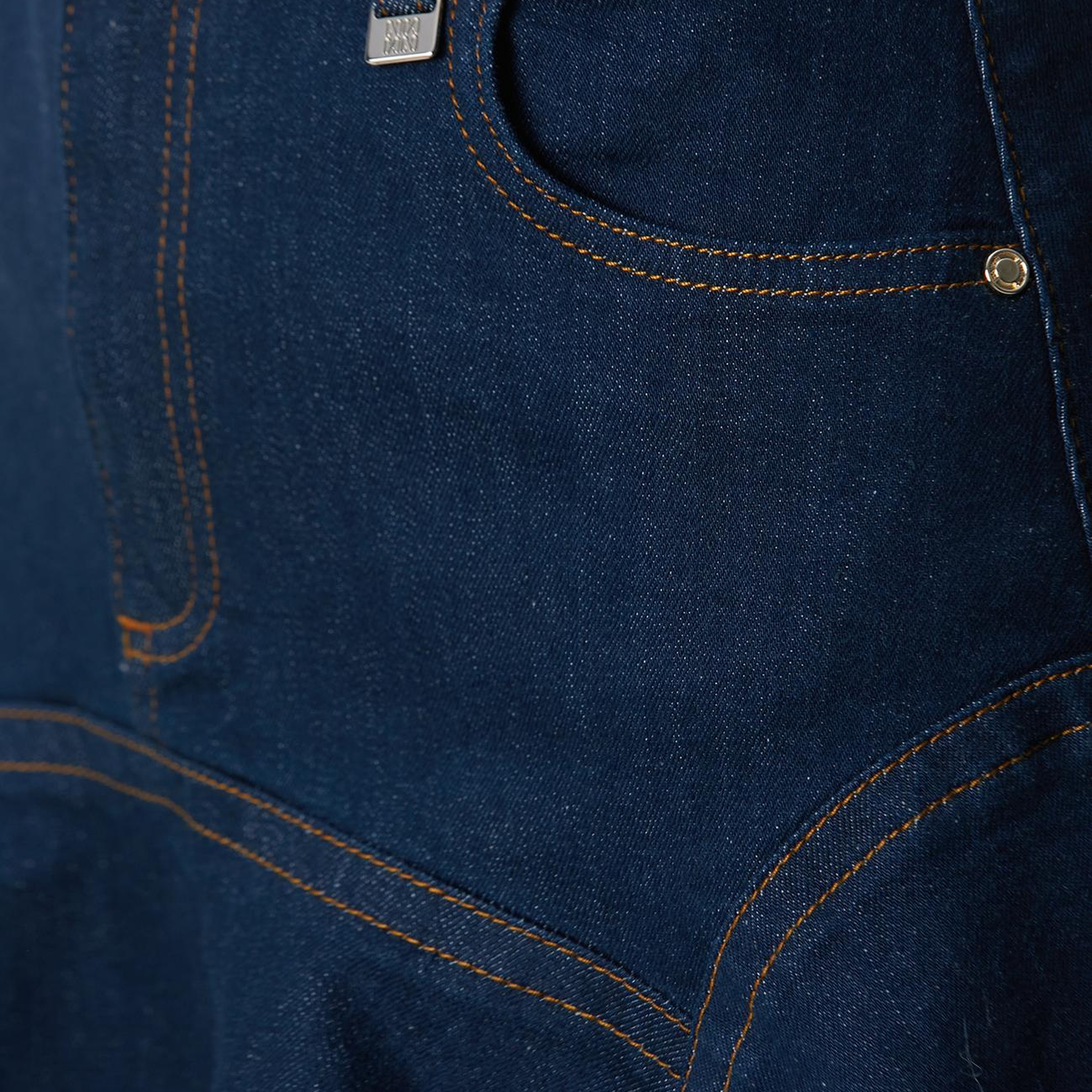 Network Kadın Koyu Indigo Mavi Denim Etek