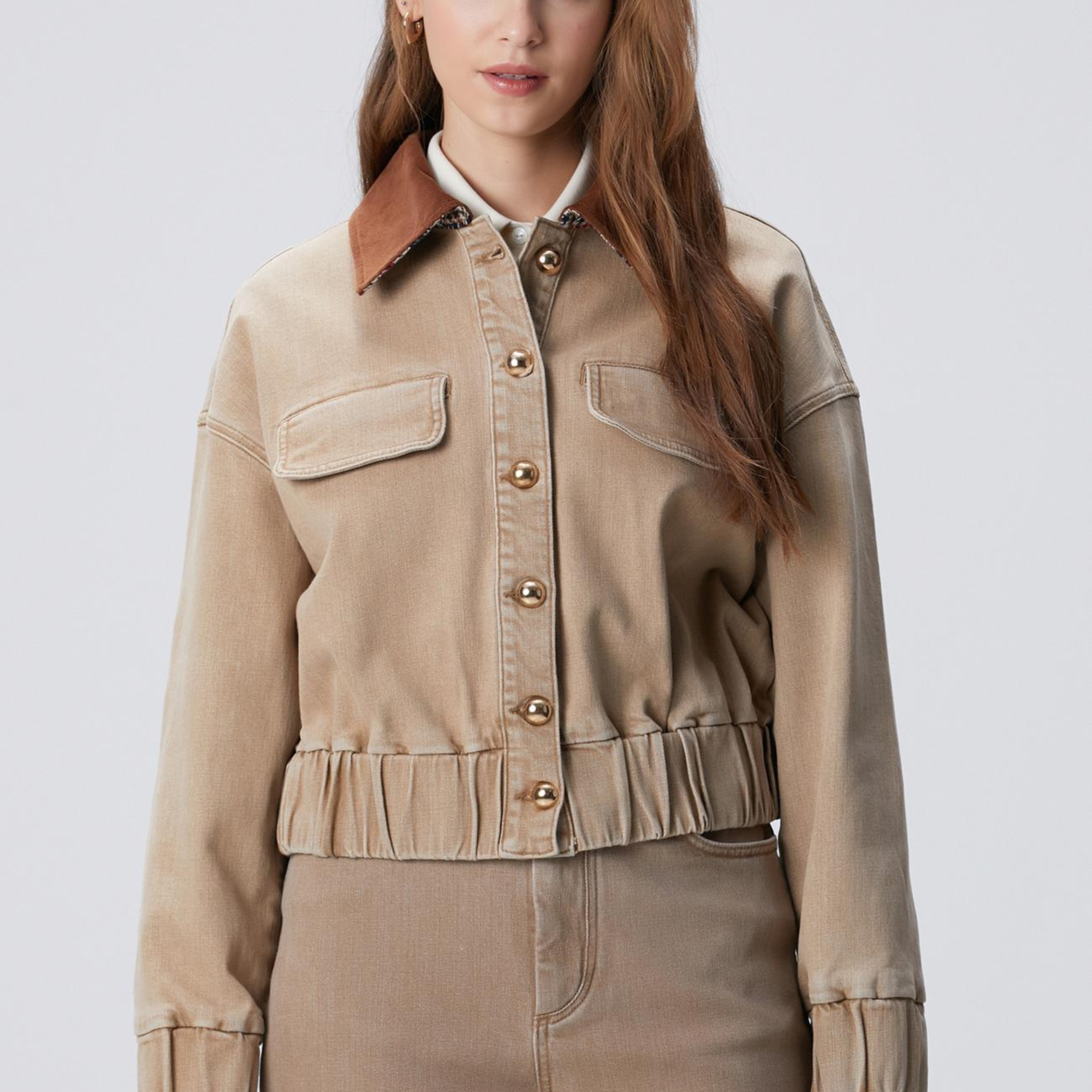 Network Kadın Bej Denim Mont