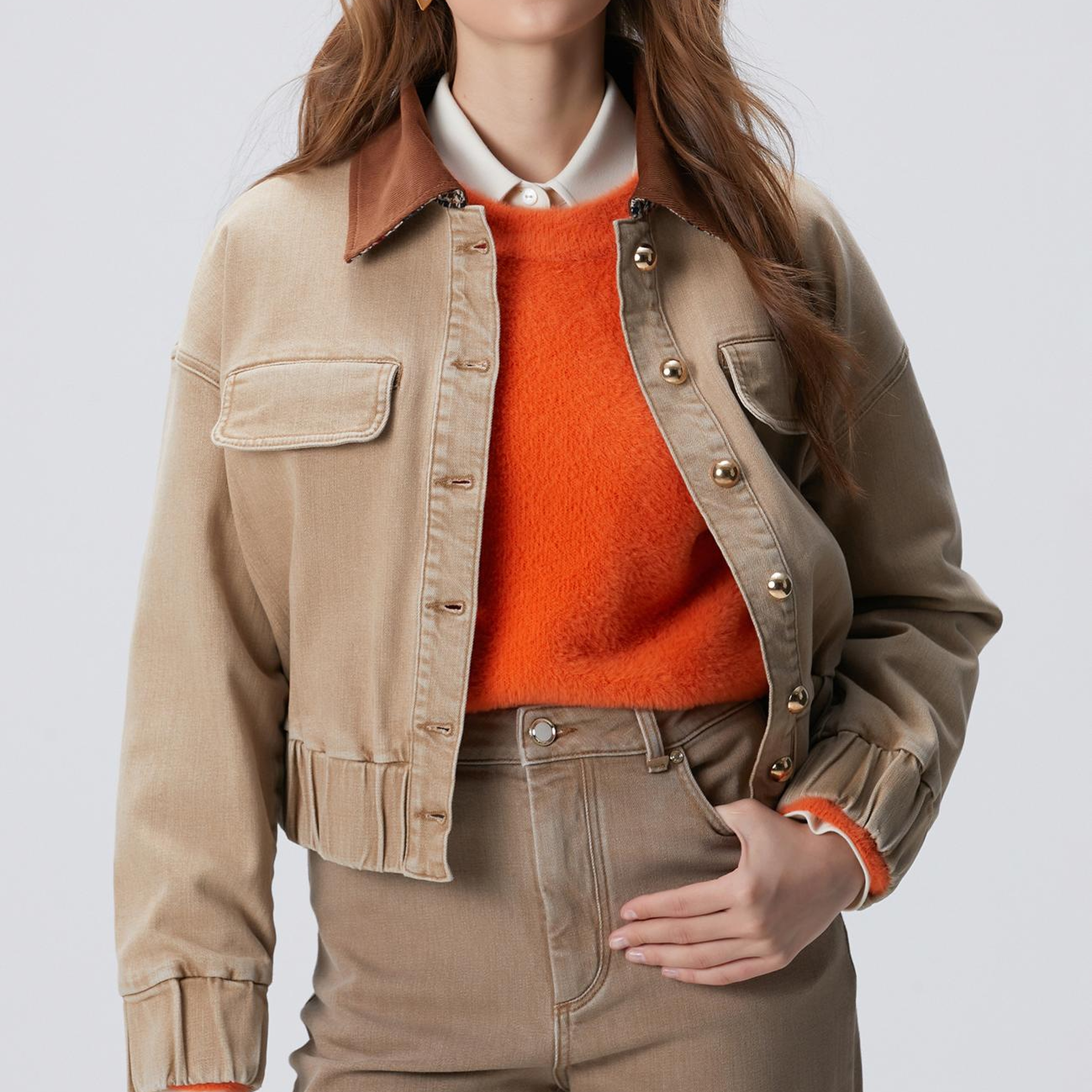 Network Kadın Bej Denim Mont