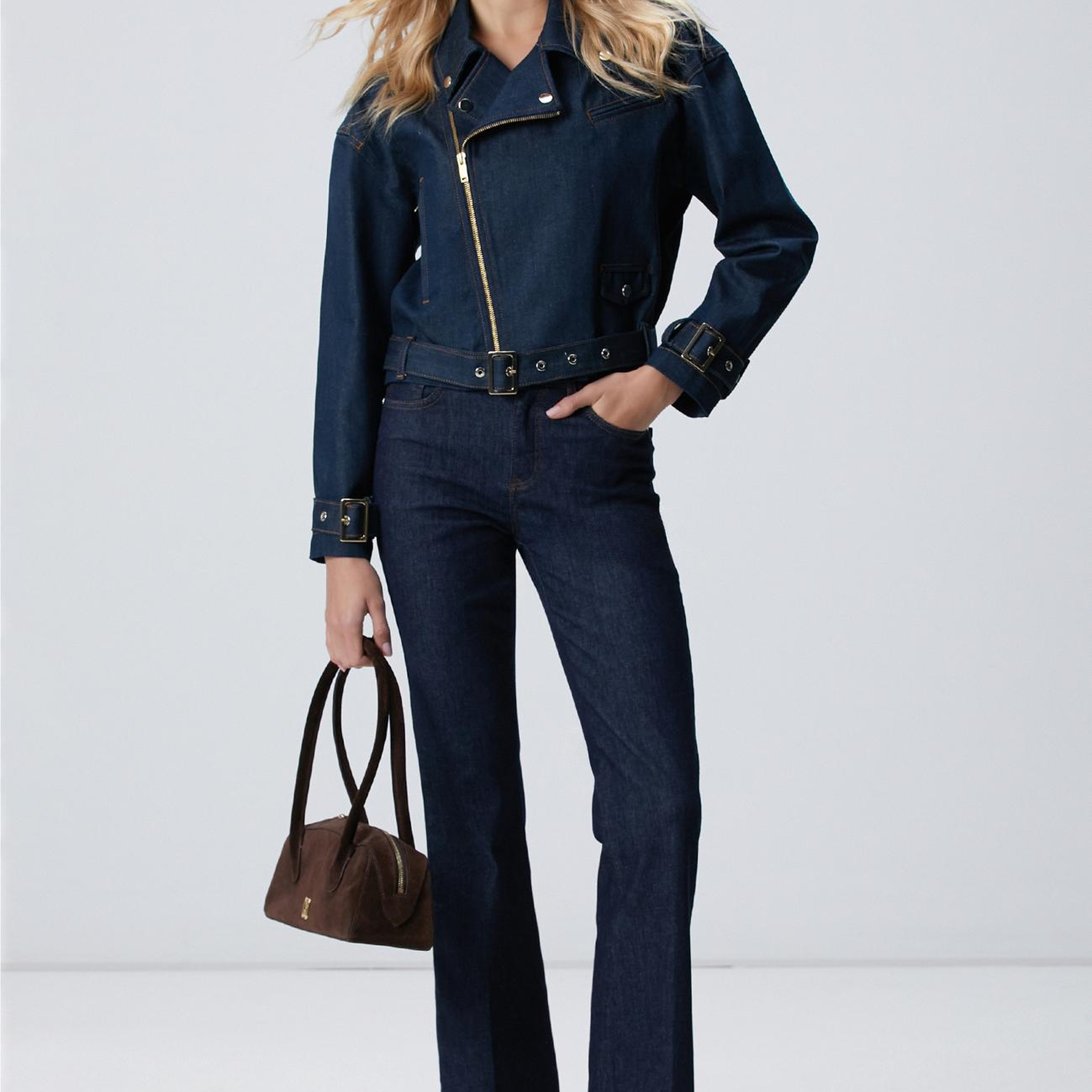 Network Kadın Koyu Indigo Mavi Denim Mont