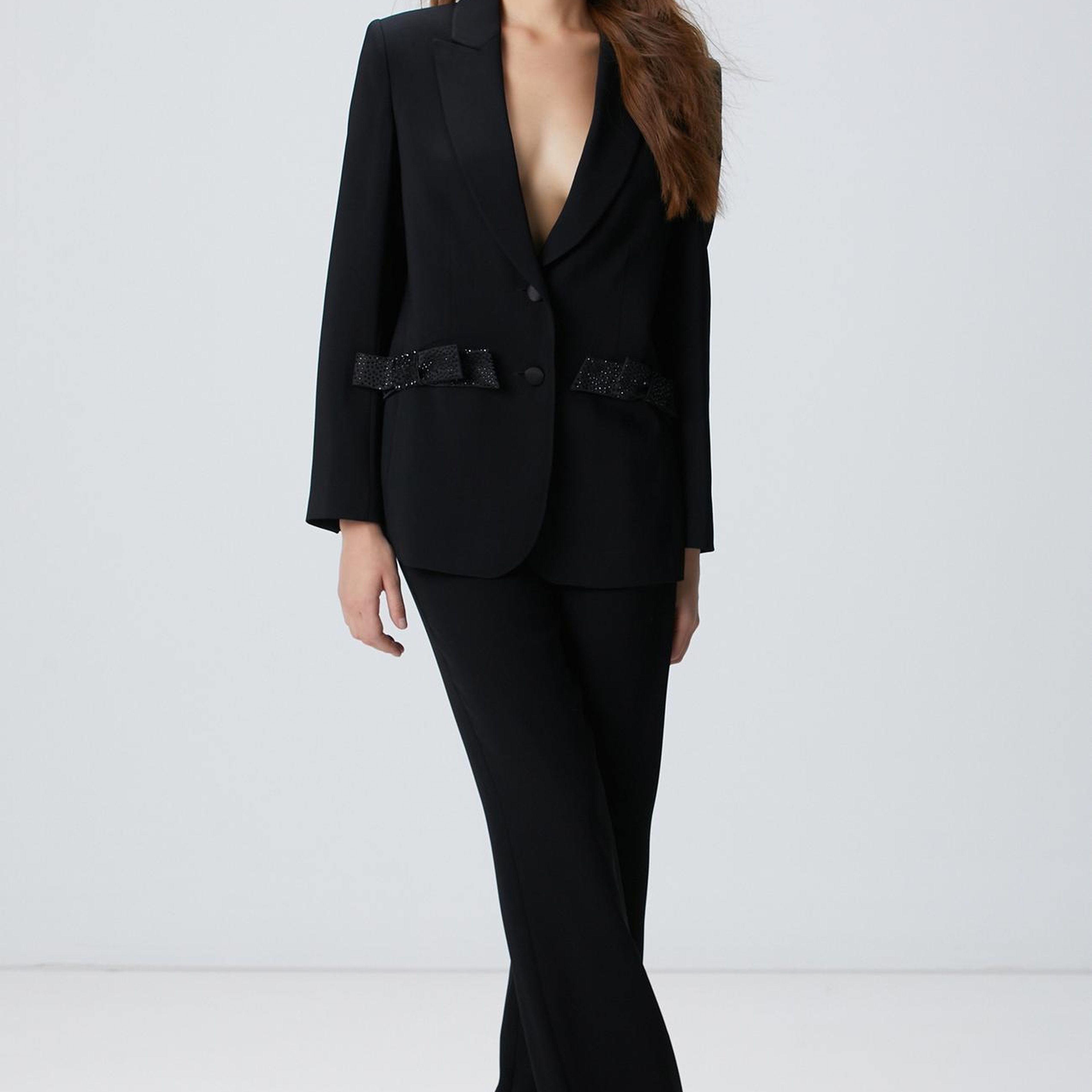 Network Kadın Siyah Abiye Pantolon