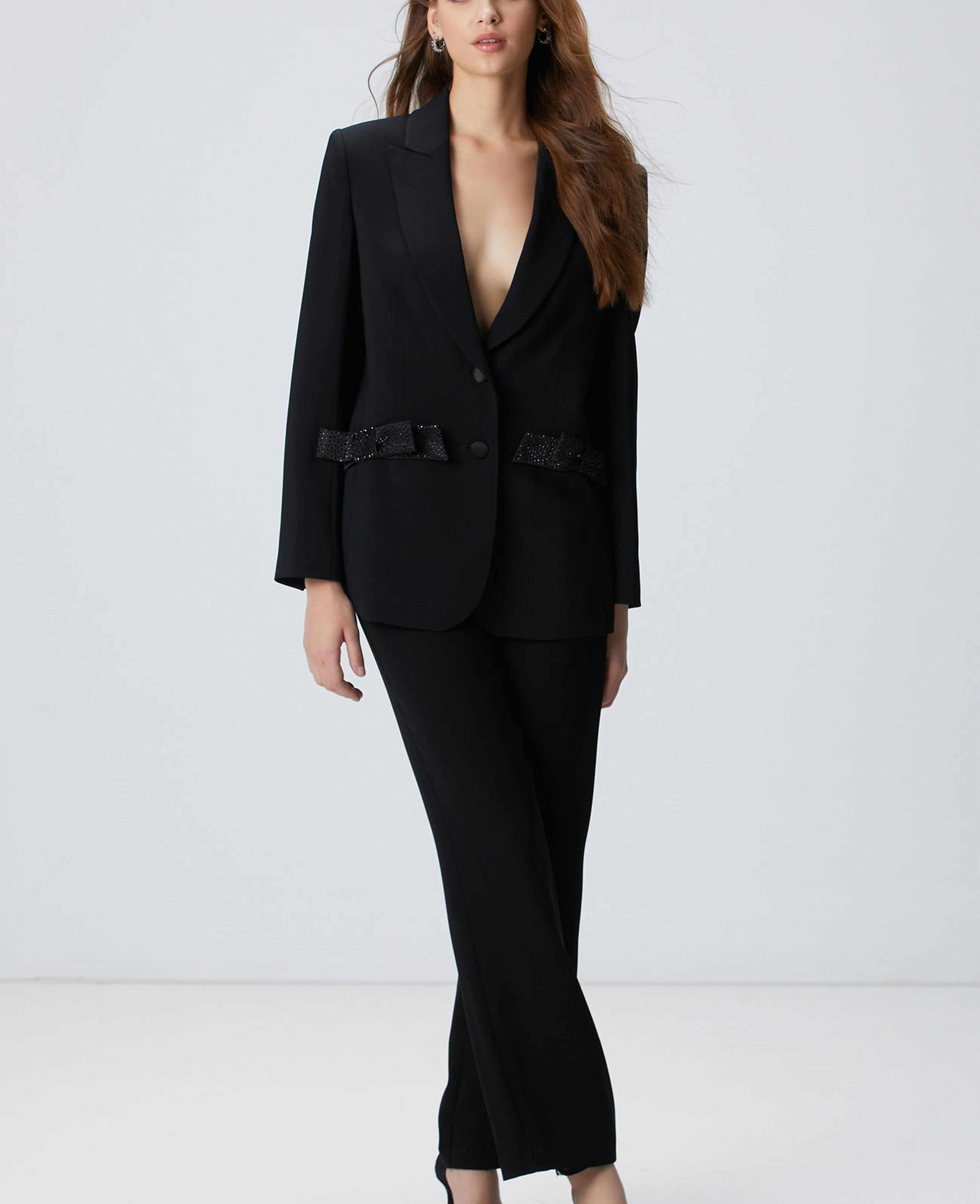 Network Kadın Siyah Abiye Pantolon