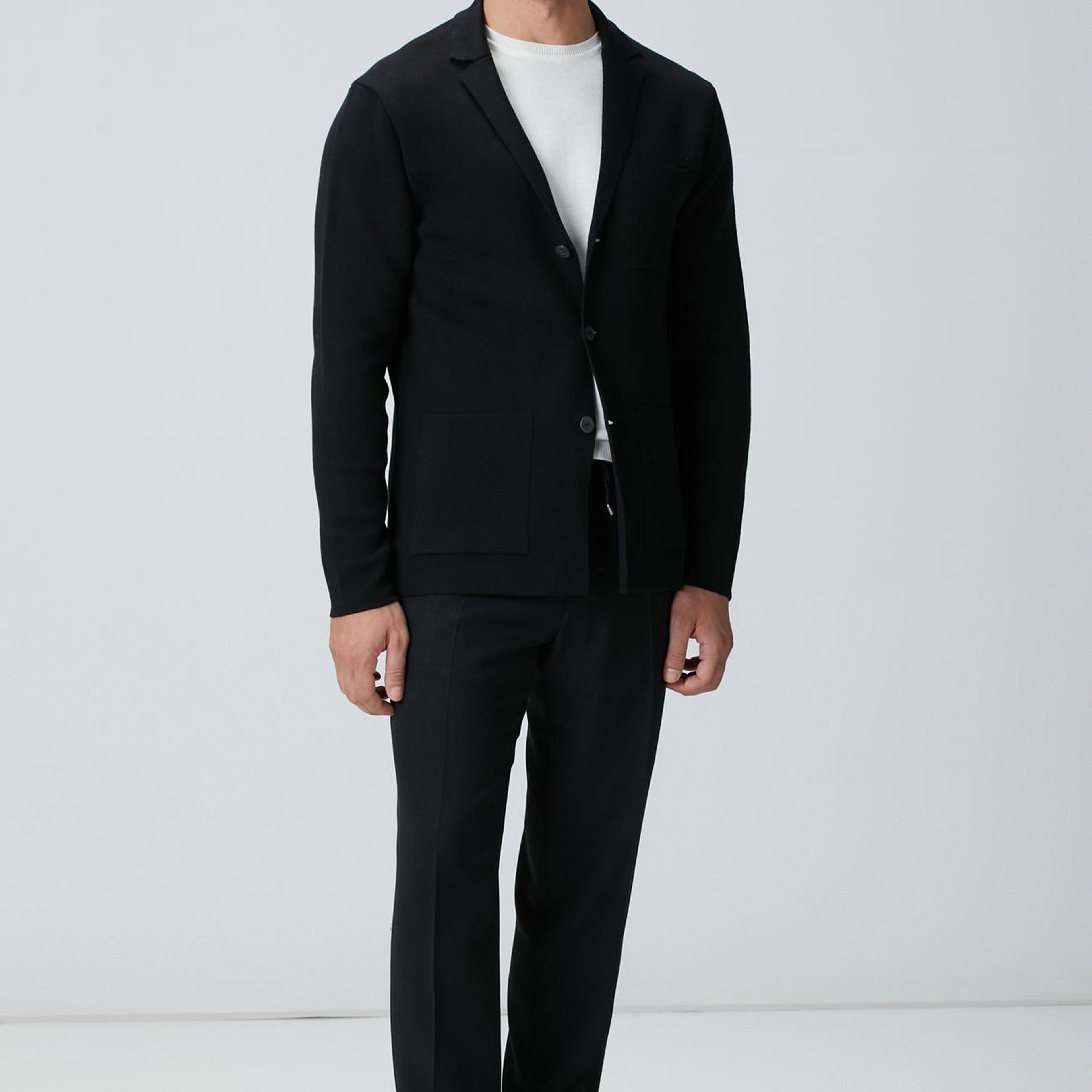 Network Erkek Siyah Triko Ceket