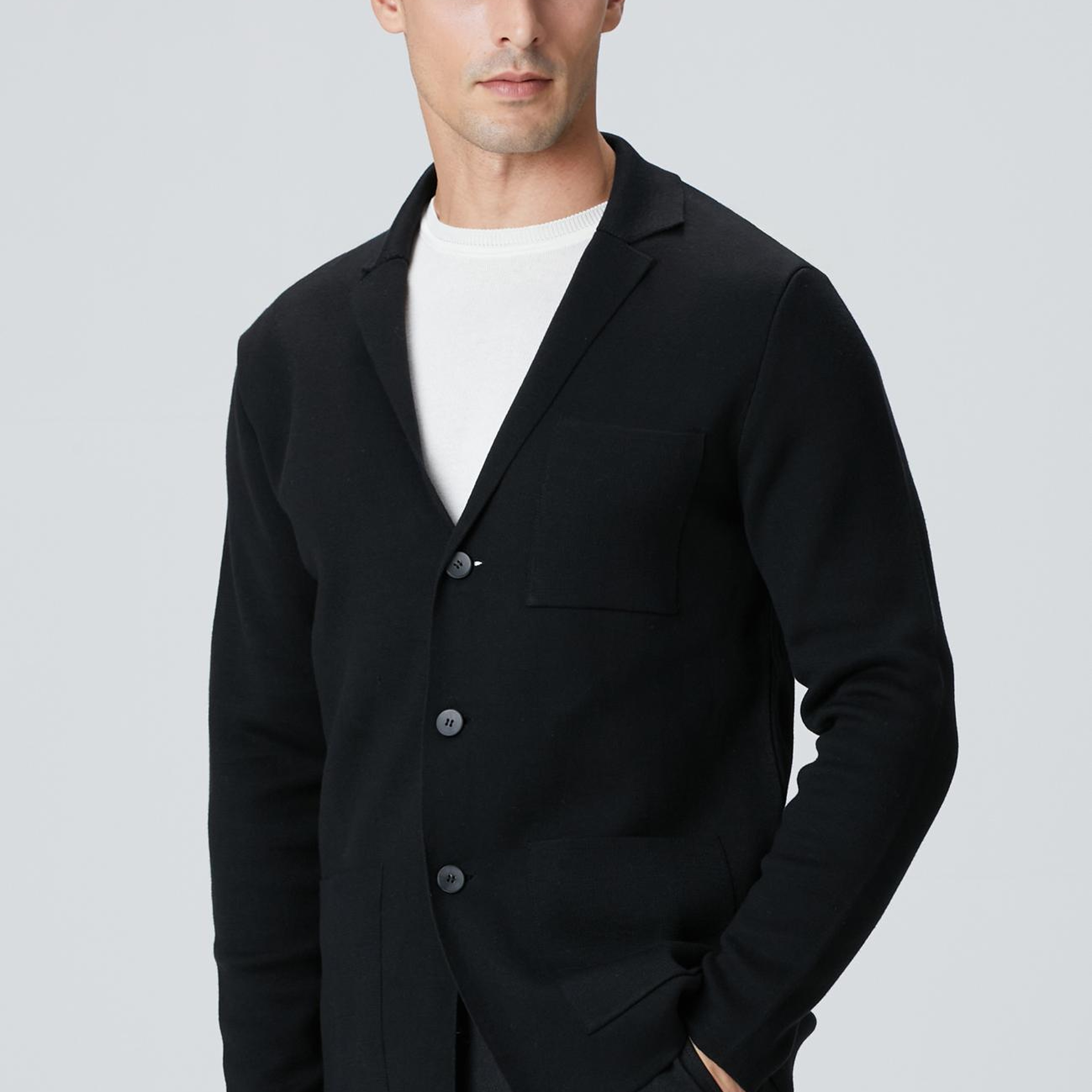 Network Erkek Siyah Triko Ceket