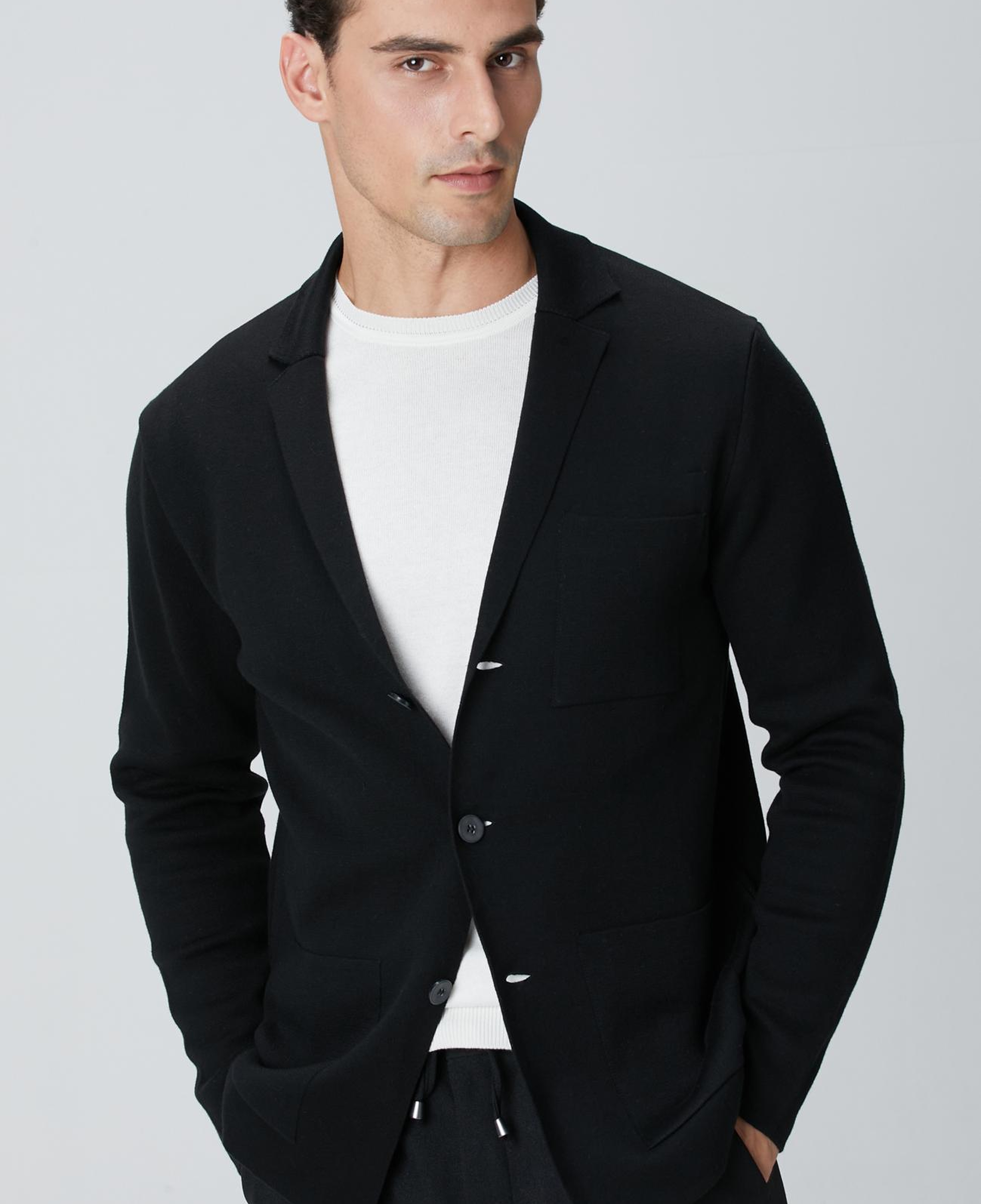 Network Erkek Siyah Triko Ceket