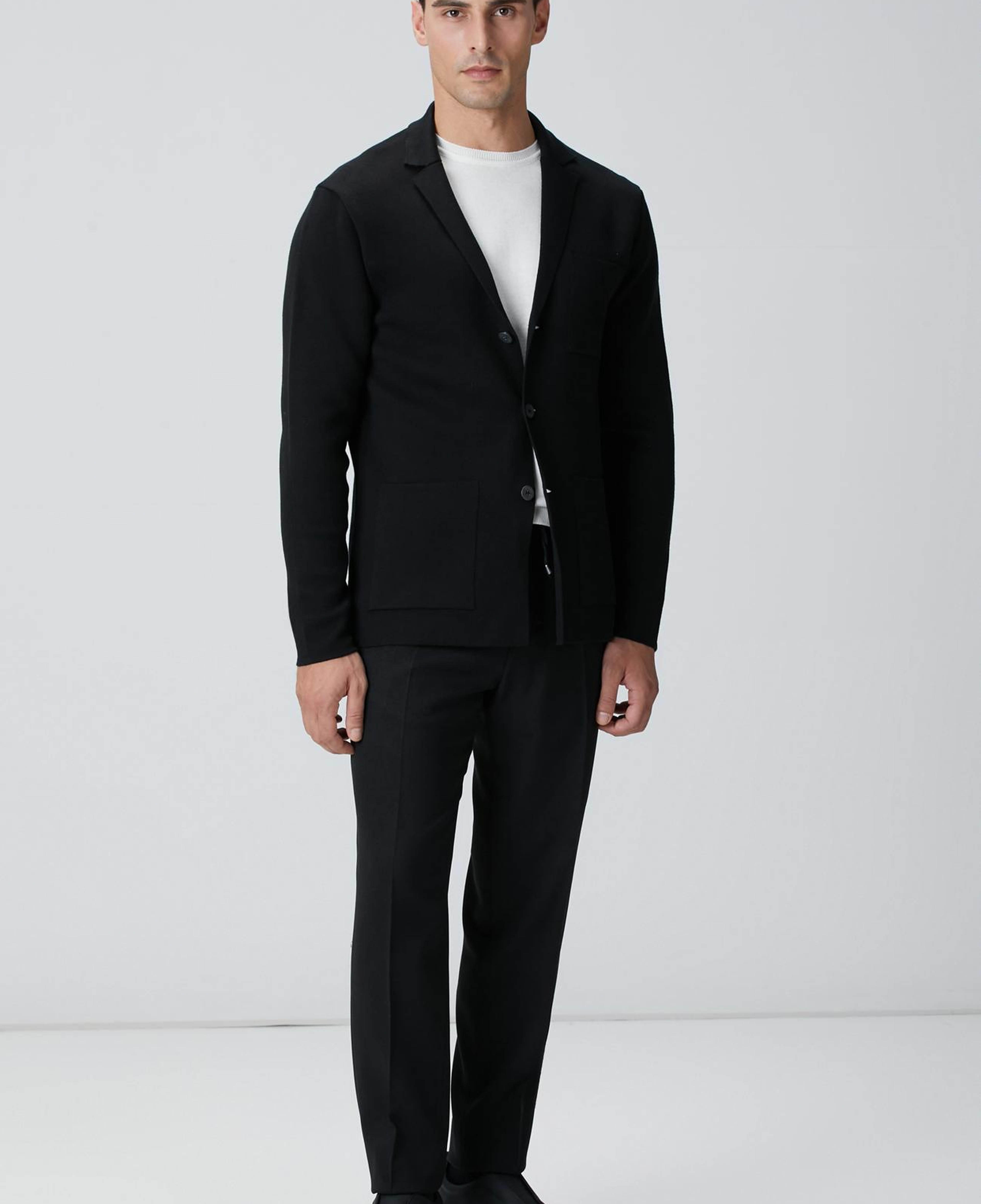 Network Erkek Siyah Triko Ceket