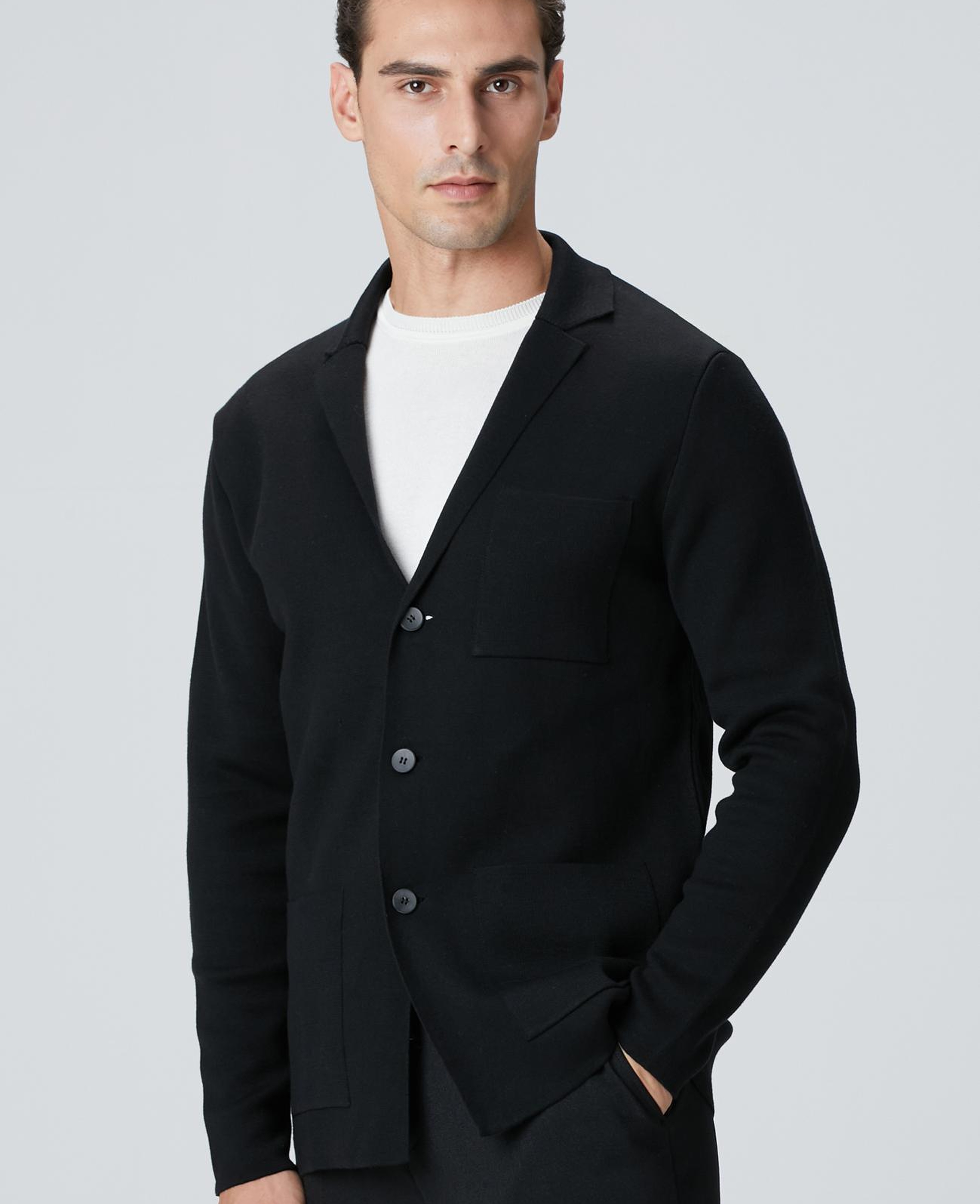 Network Erkek Siyah Triko Ceket