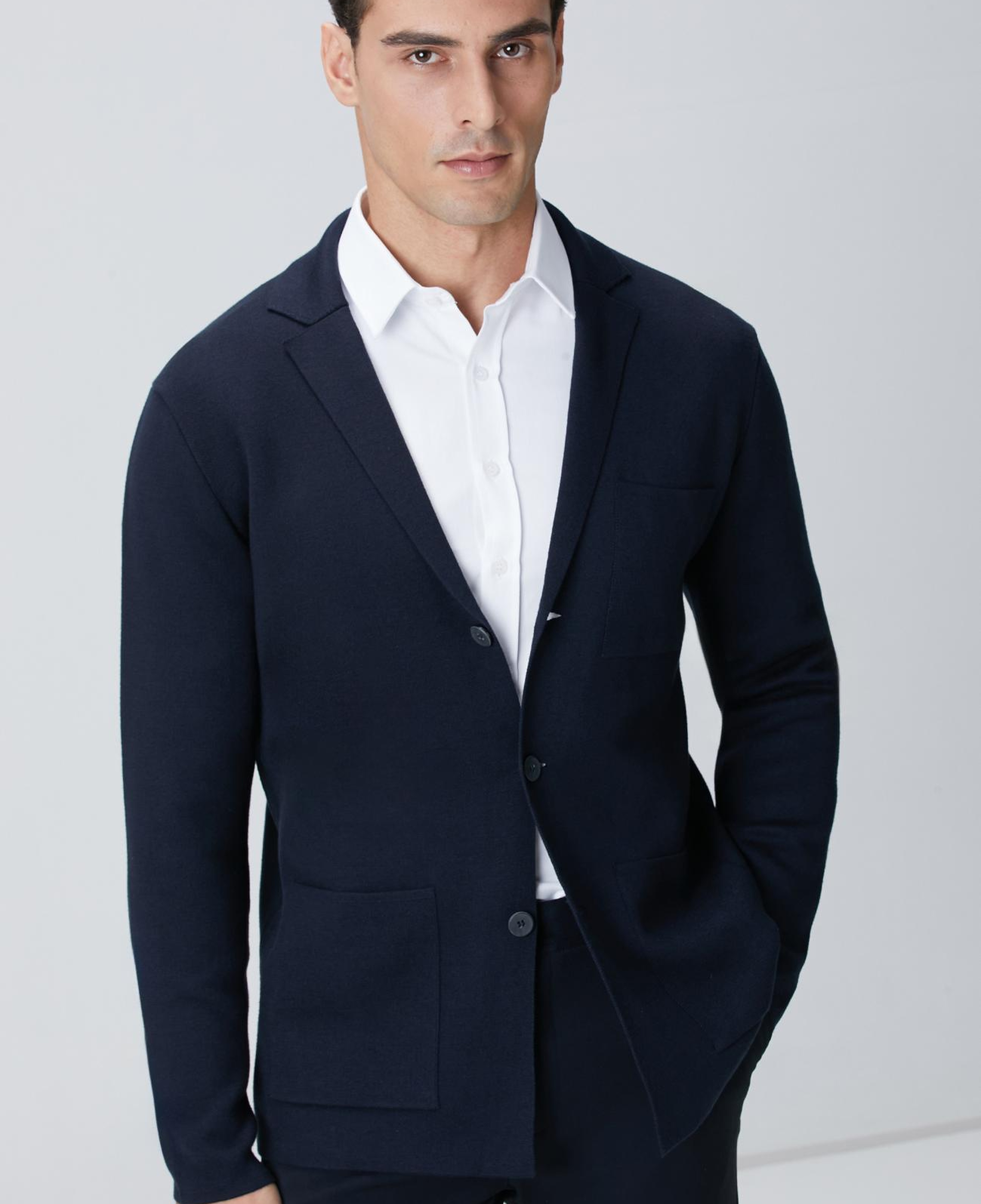 Network Erkek Lacivert Triko Ceket