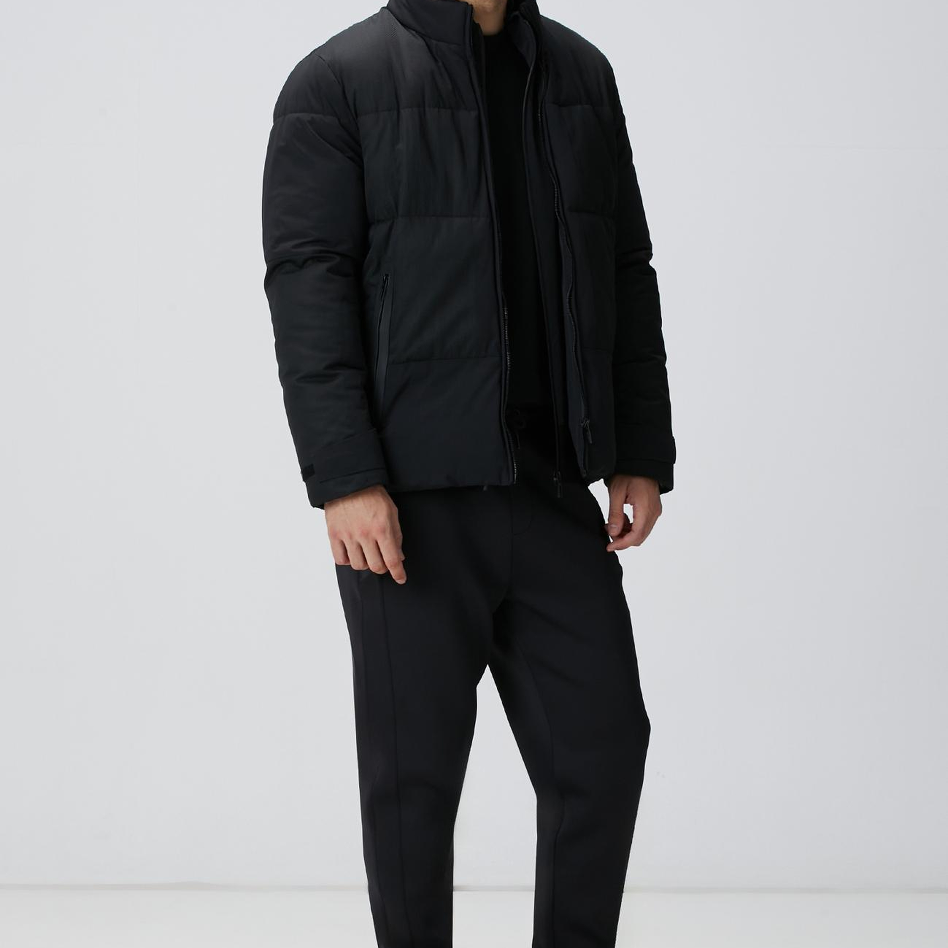 Network Erkek N-Tech Siyah Fermuar Cep Detaylı T-shirt