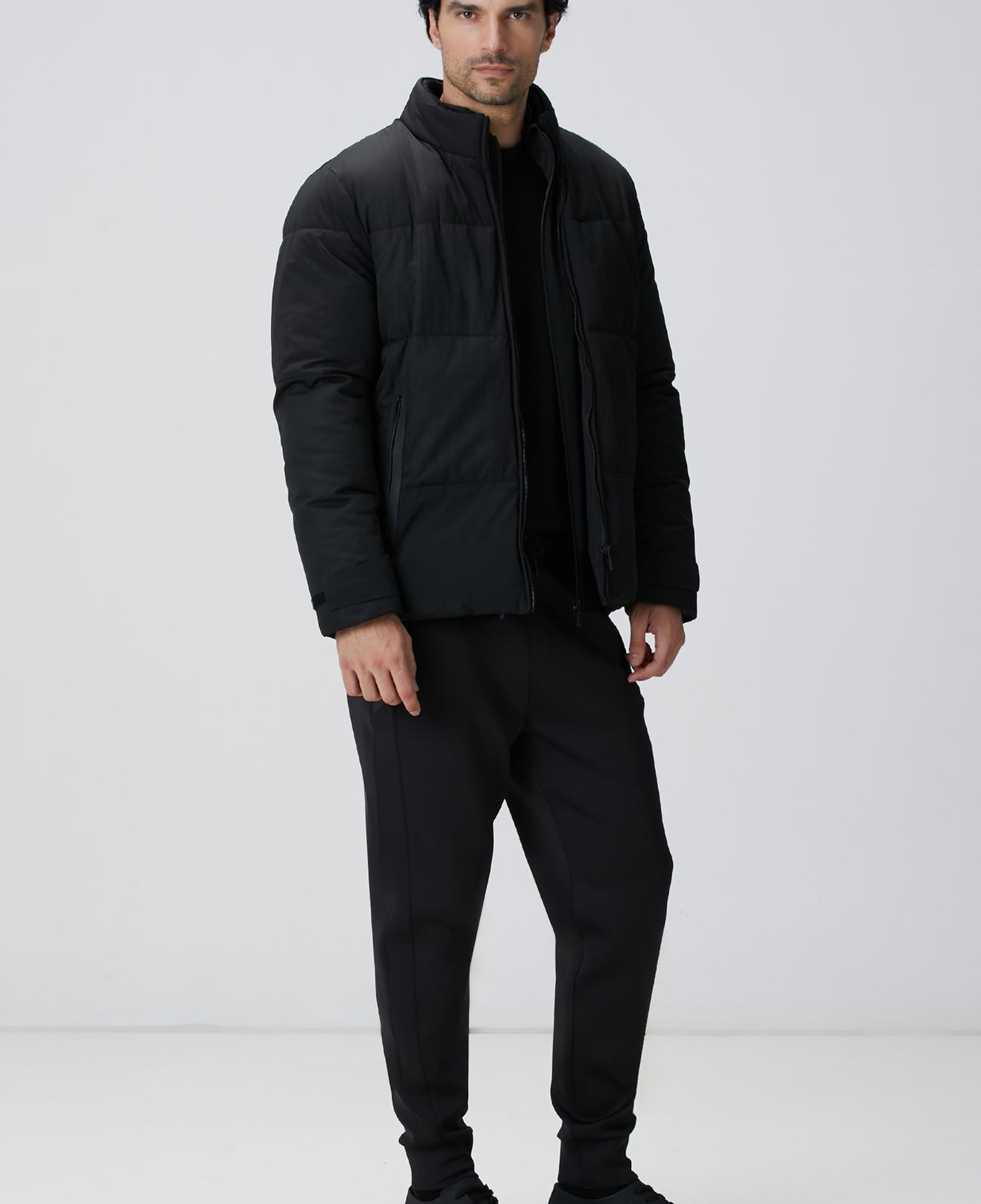 Network Erkek N-Tech Siyah Fermuar Cep Detaylı T-shirt