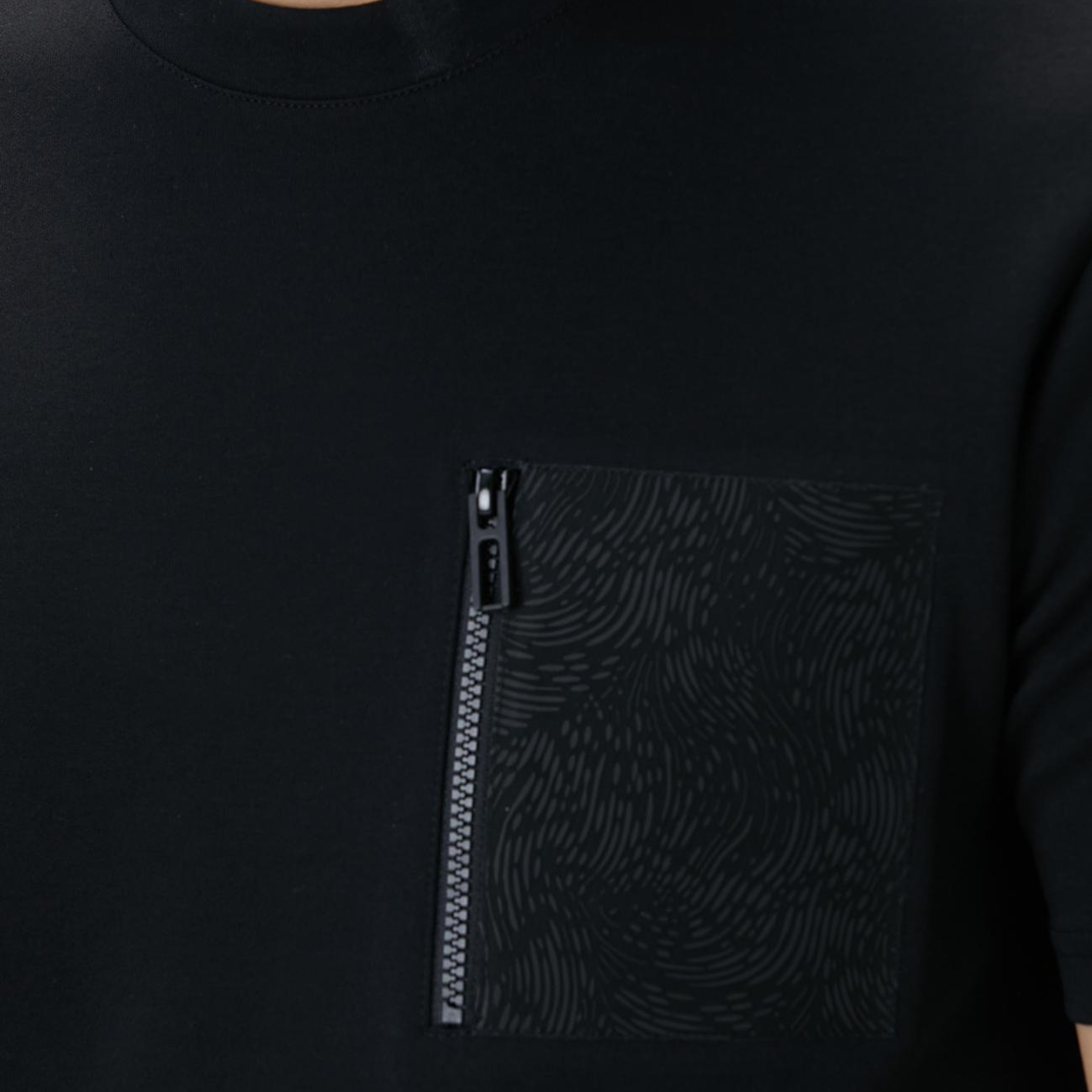 Network Erkek N-Tech Siyah Fermuar Cep Detaylı T-shirt