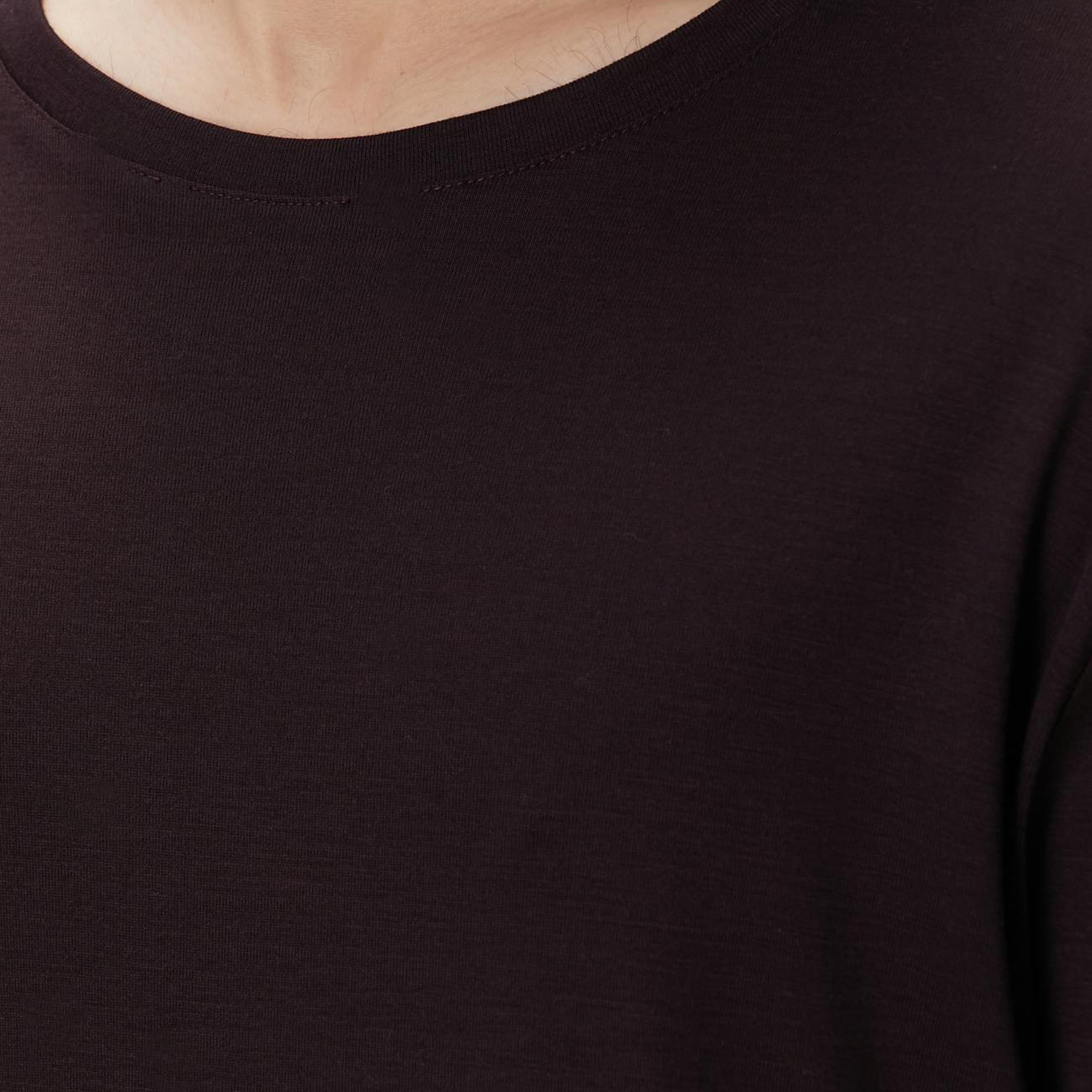 Network Erkek Bordo Yün T-shirt