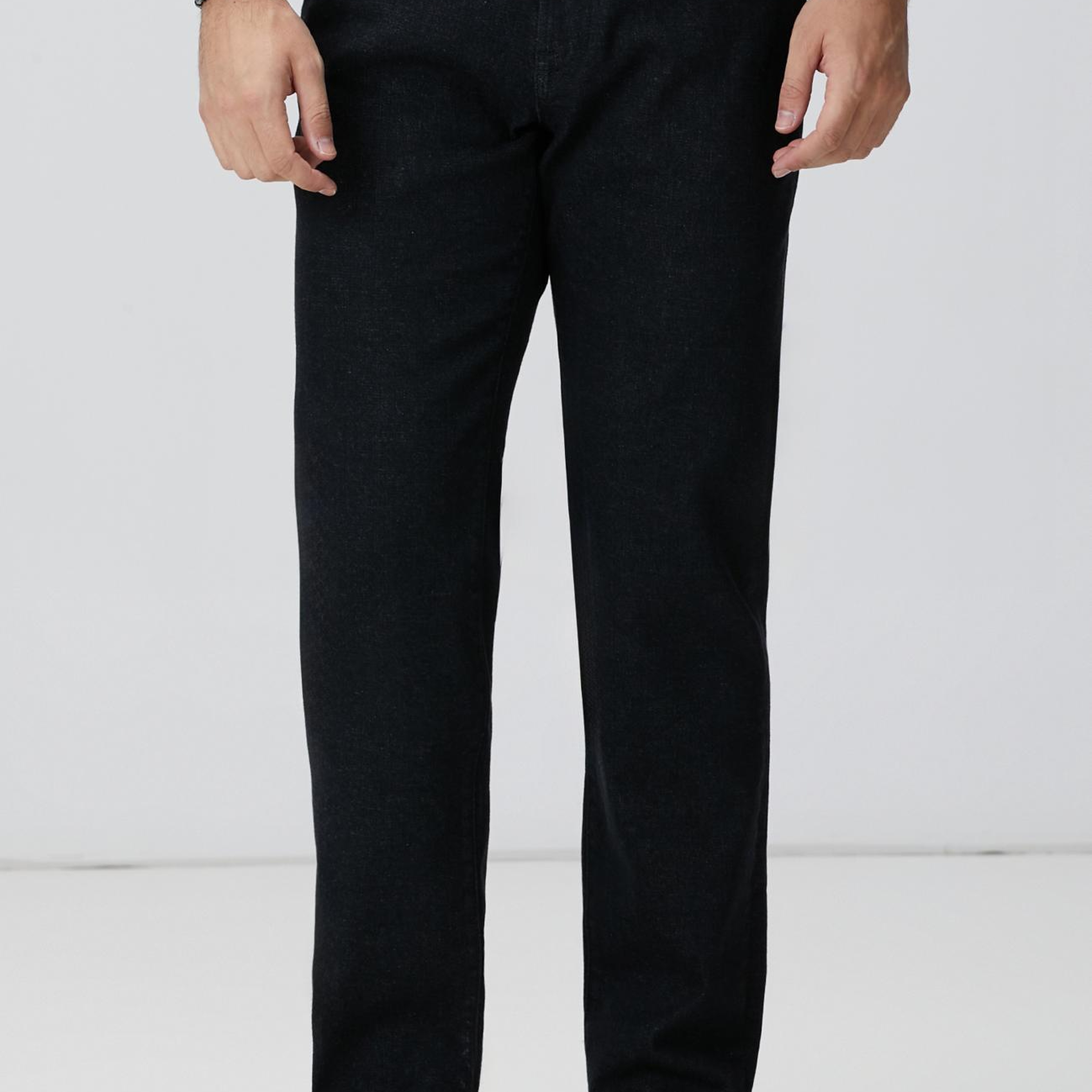 Network Erkek Siyah Cashmere Touch Denim Pantolon