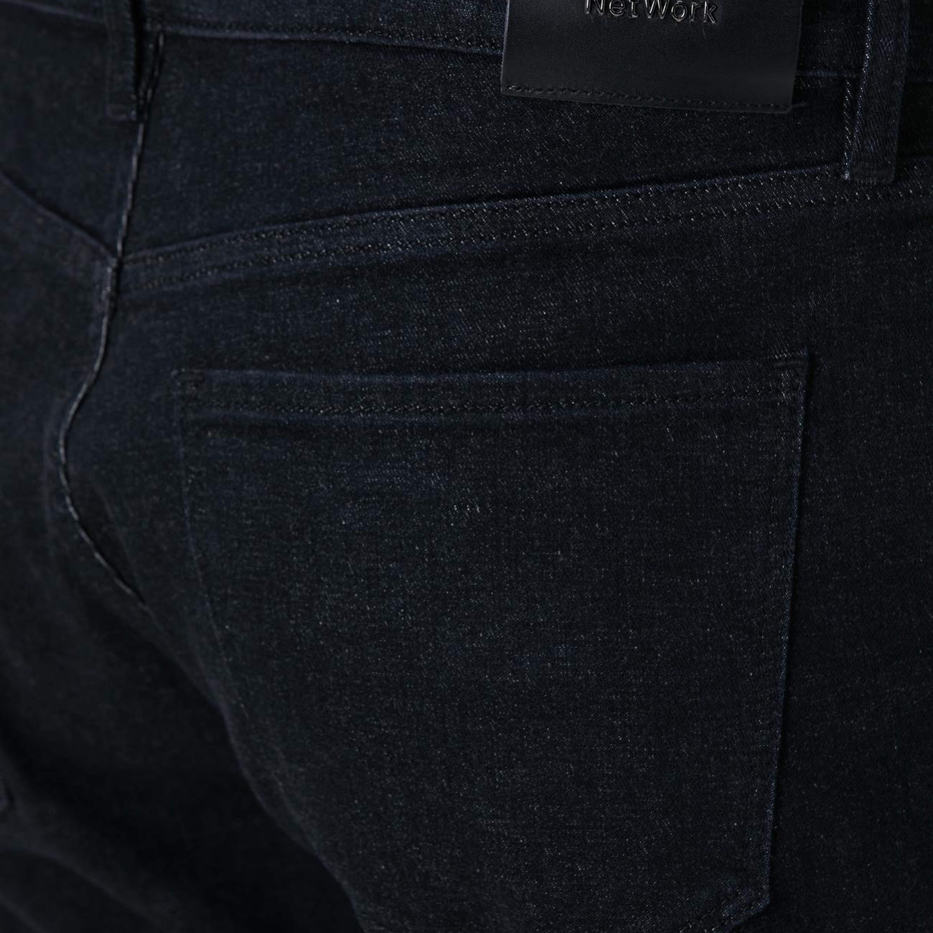 Network Erkek Siyah Cashmere Touch Denim Pantolon