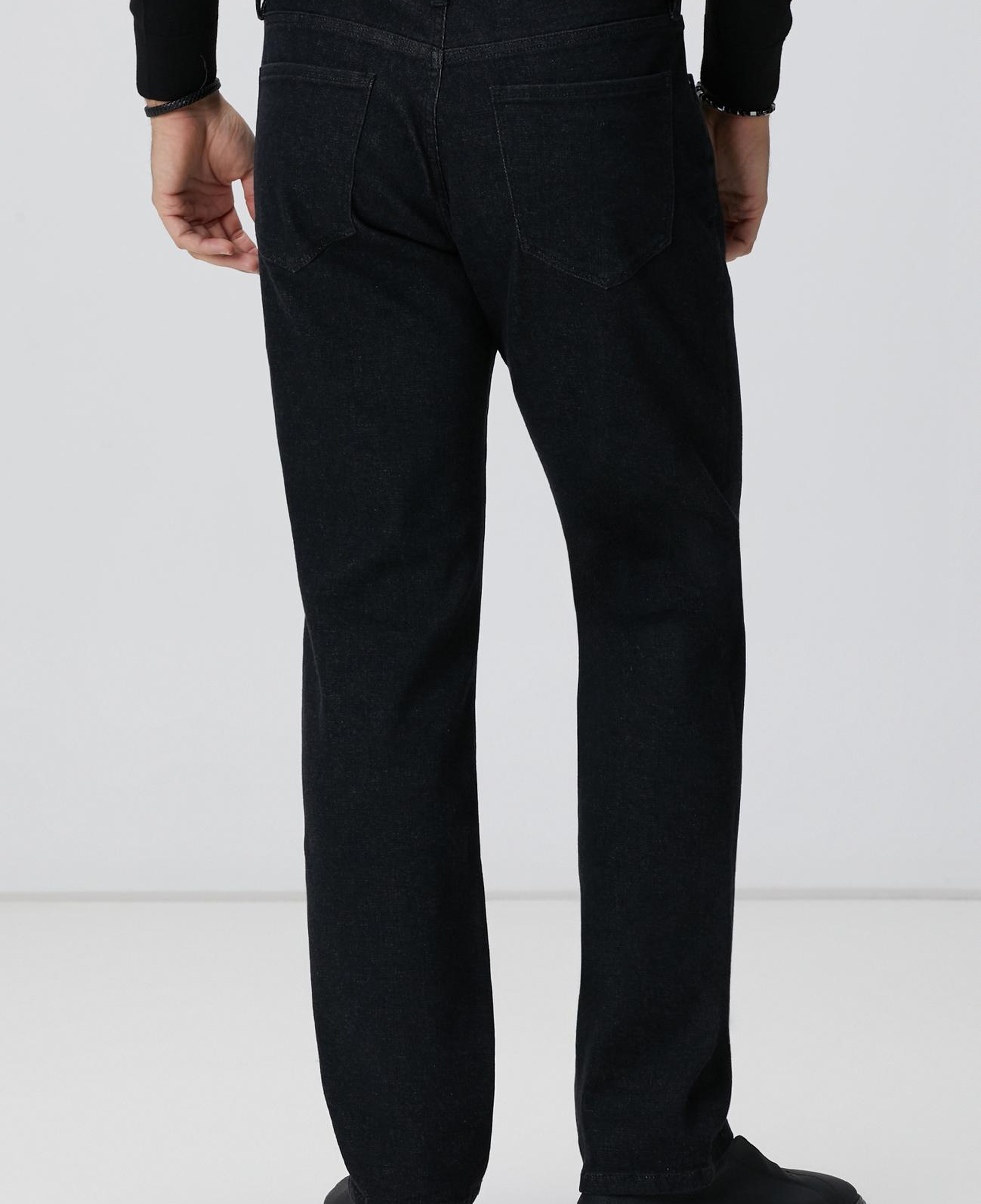 Network Erkek Siyah Cashmere Touch Denim Pantolon