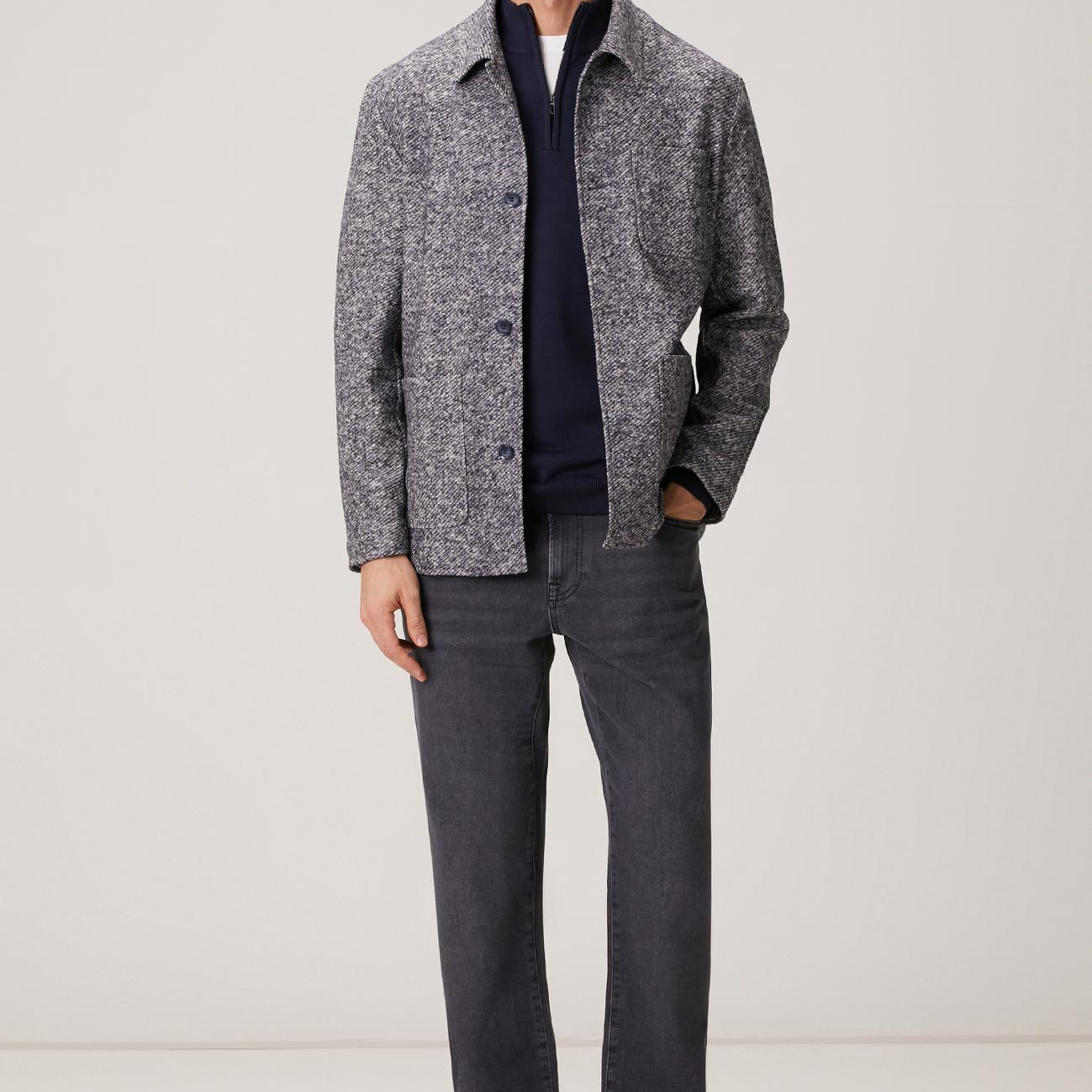 Network Erkek Gri Cashmere Touch Denim Pantolon